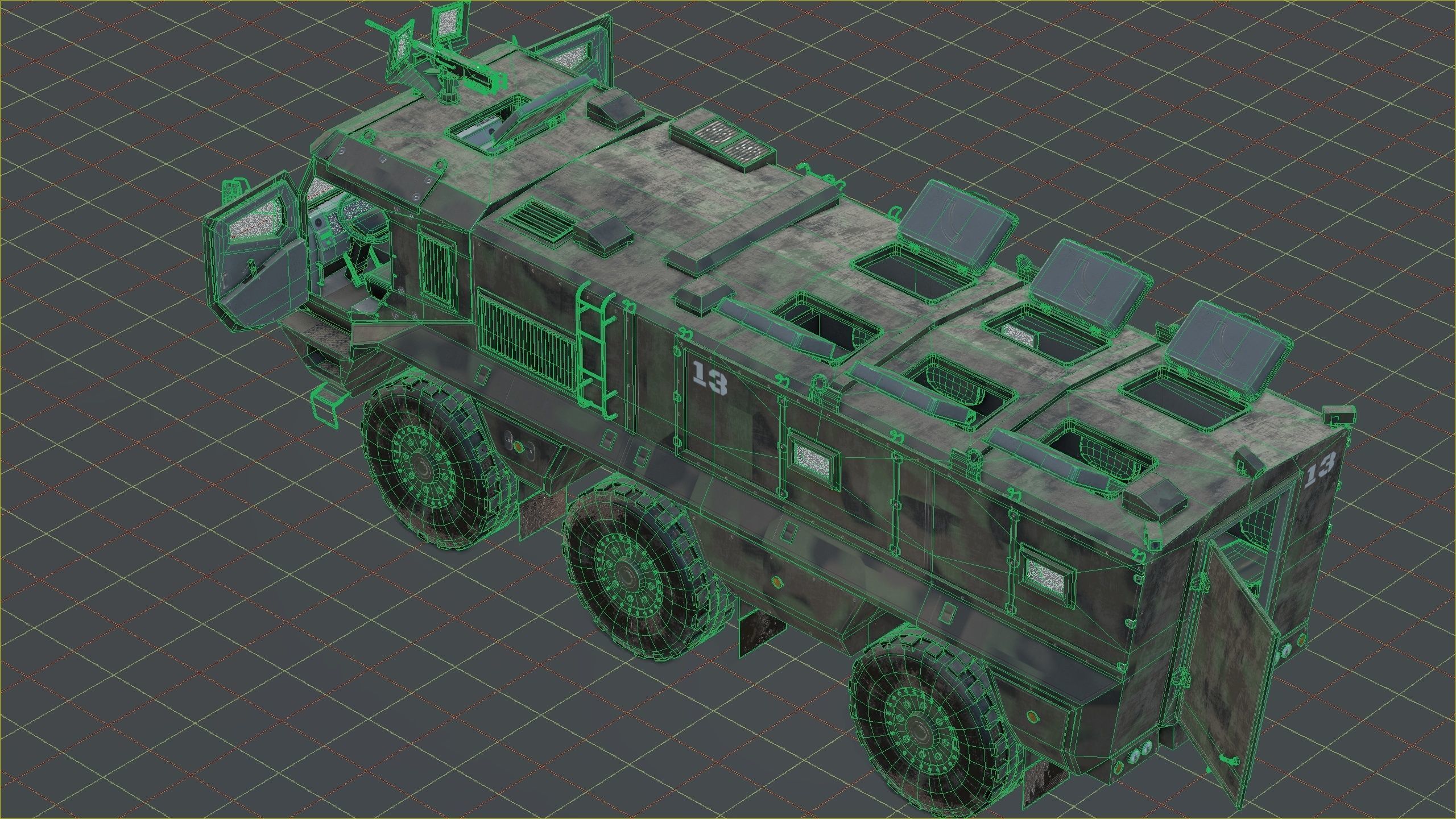 Kamaz - Typhoon Low-poly 3D model_33