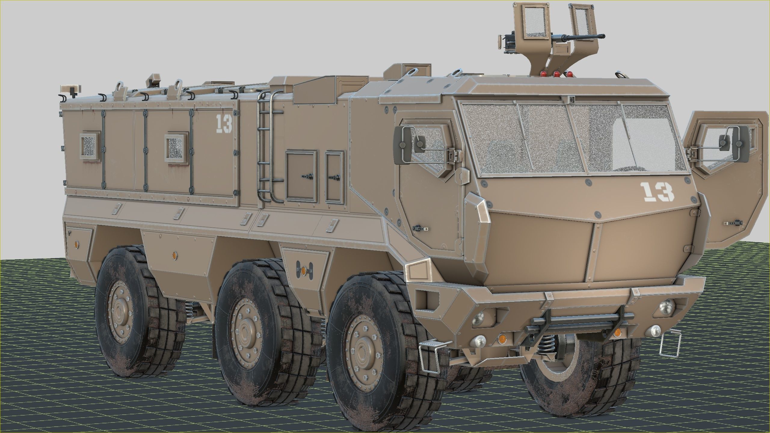 Kamaz - Typhoon Low-poly 3D model_25
