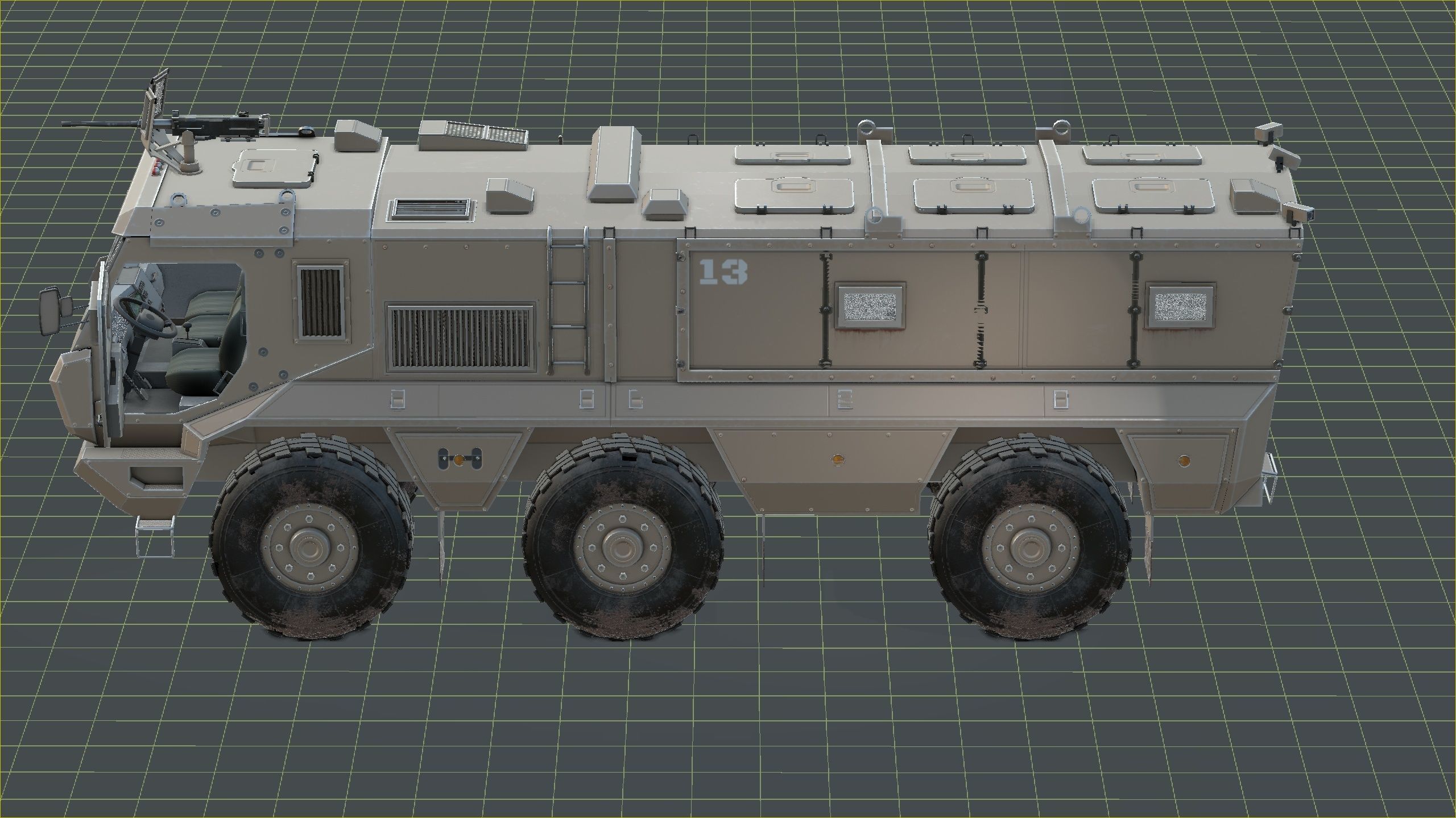 Kamaz - Typhoon Low-poly 3D model_19