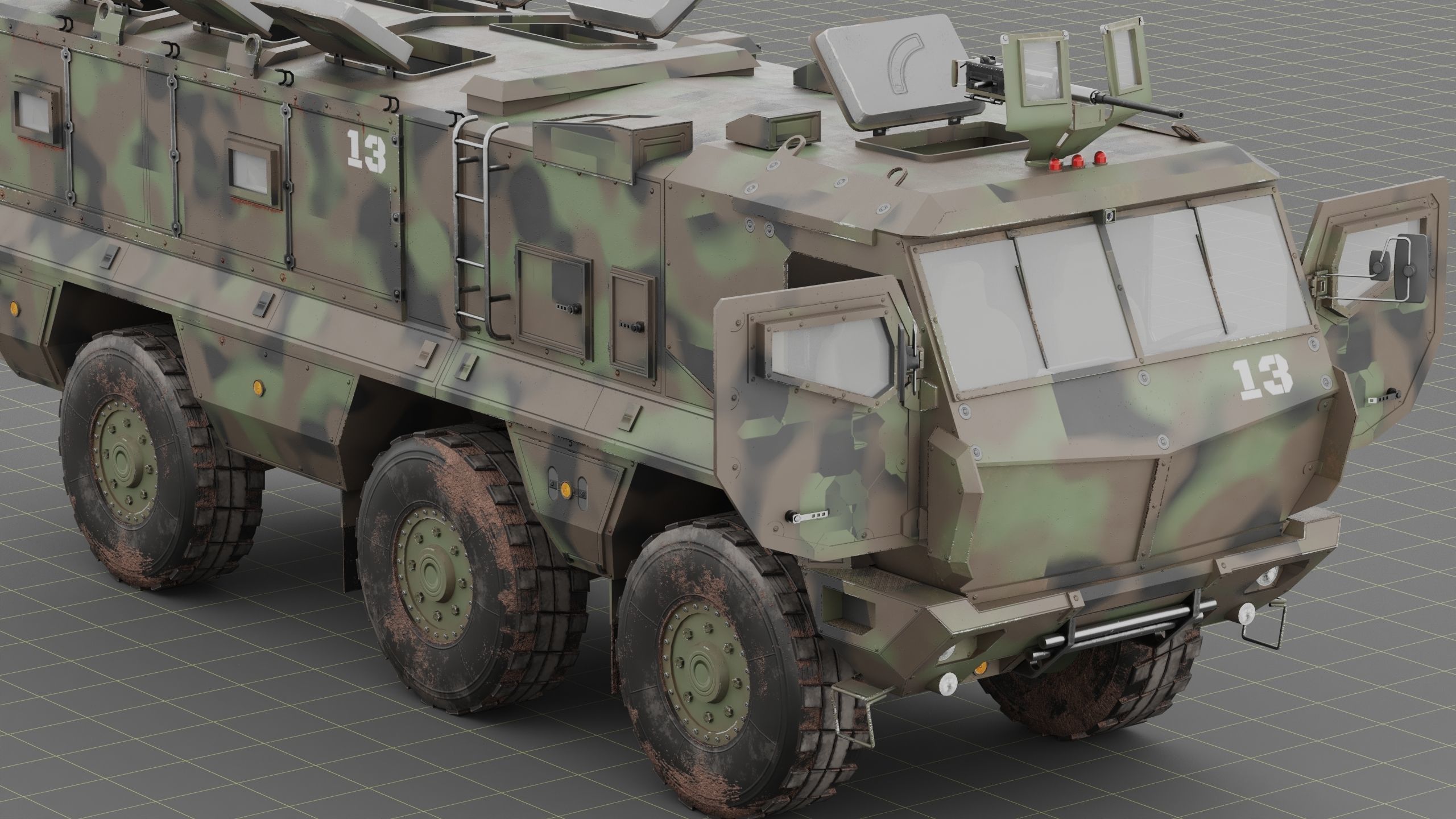 Kamaz - Typhoon Low-poly 3D model_50