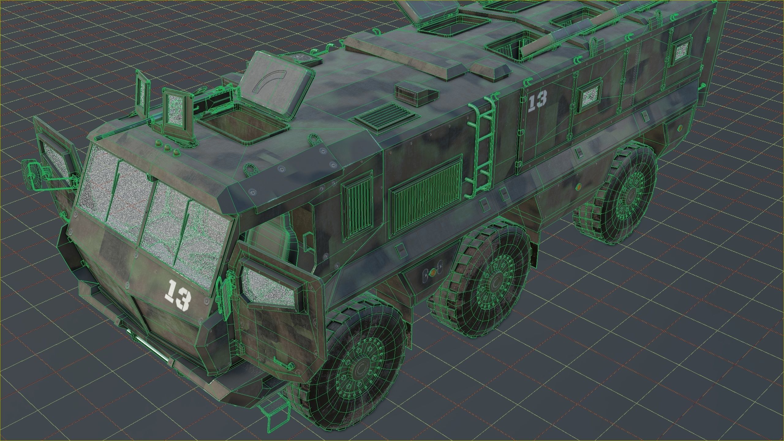 Kamaz - Typhoon Low-poly 3D model_27