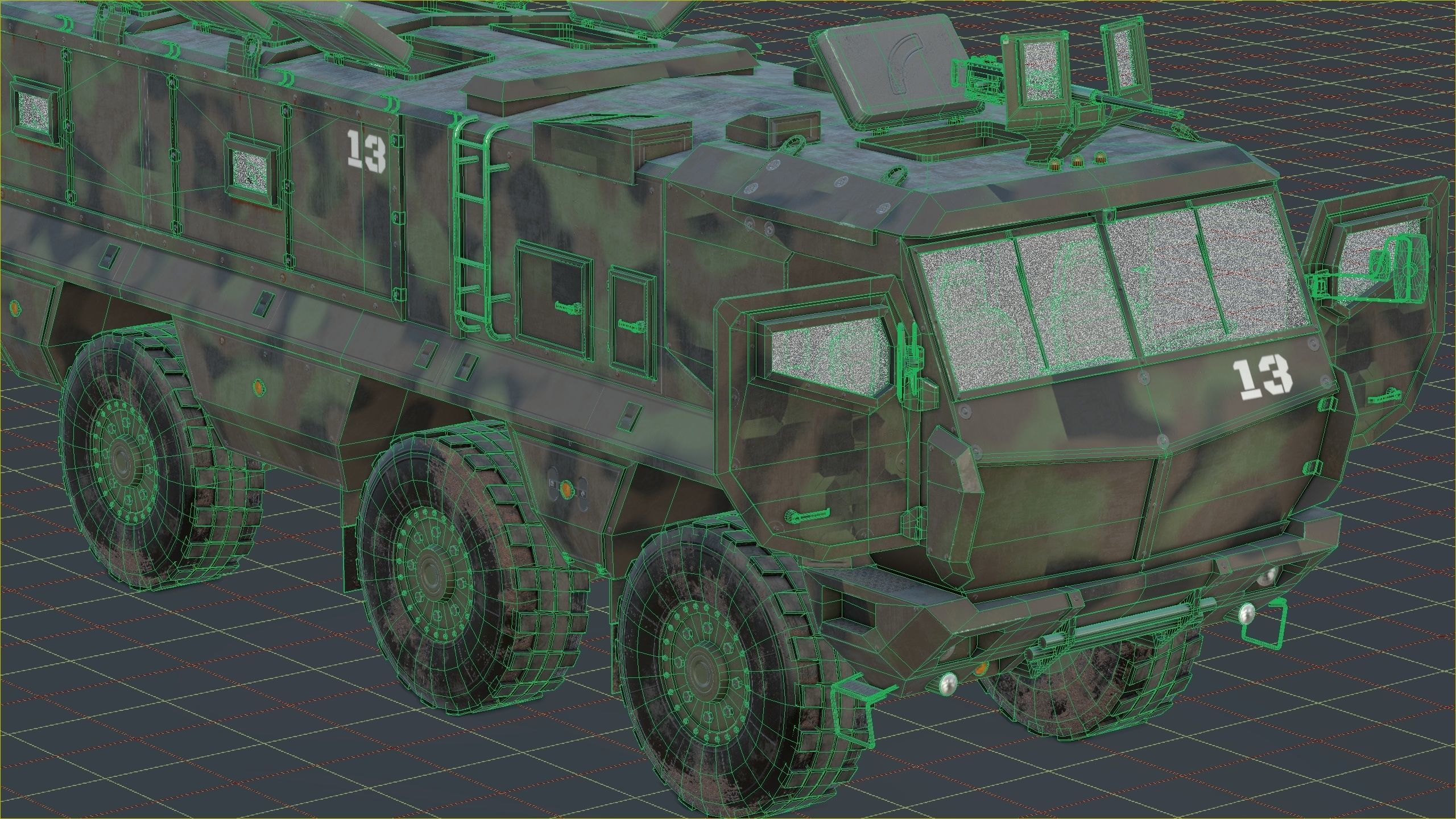 Kamaz - Typhoon Low-poly 3D model_30