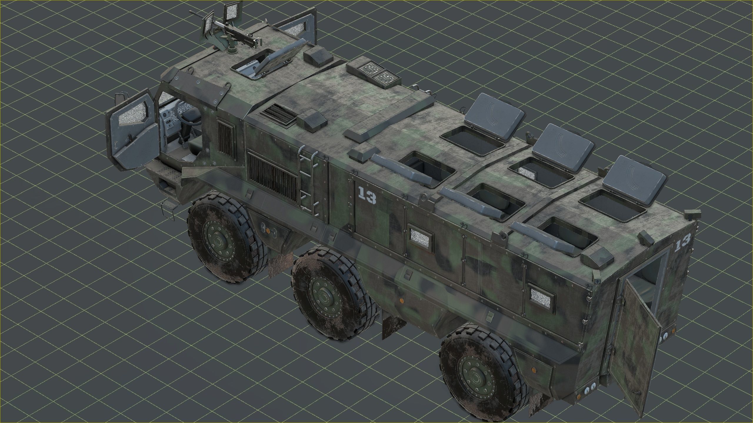 Kamaz - Typhoon Low-poly 3D model_32