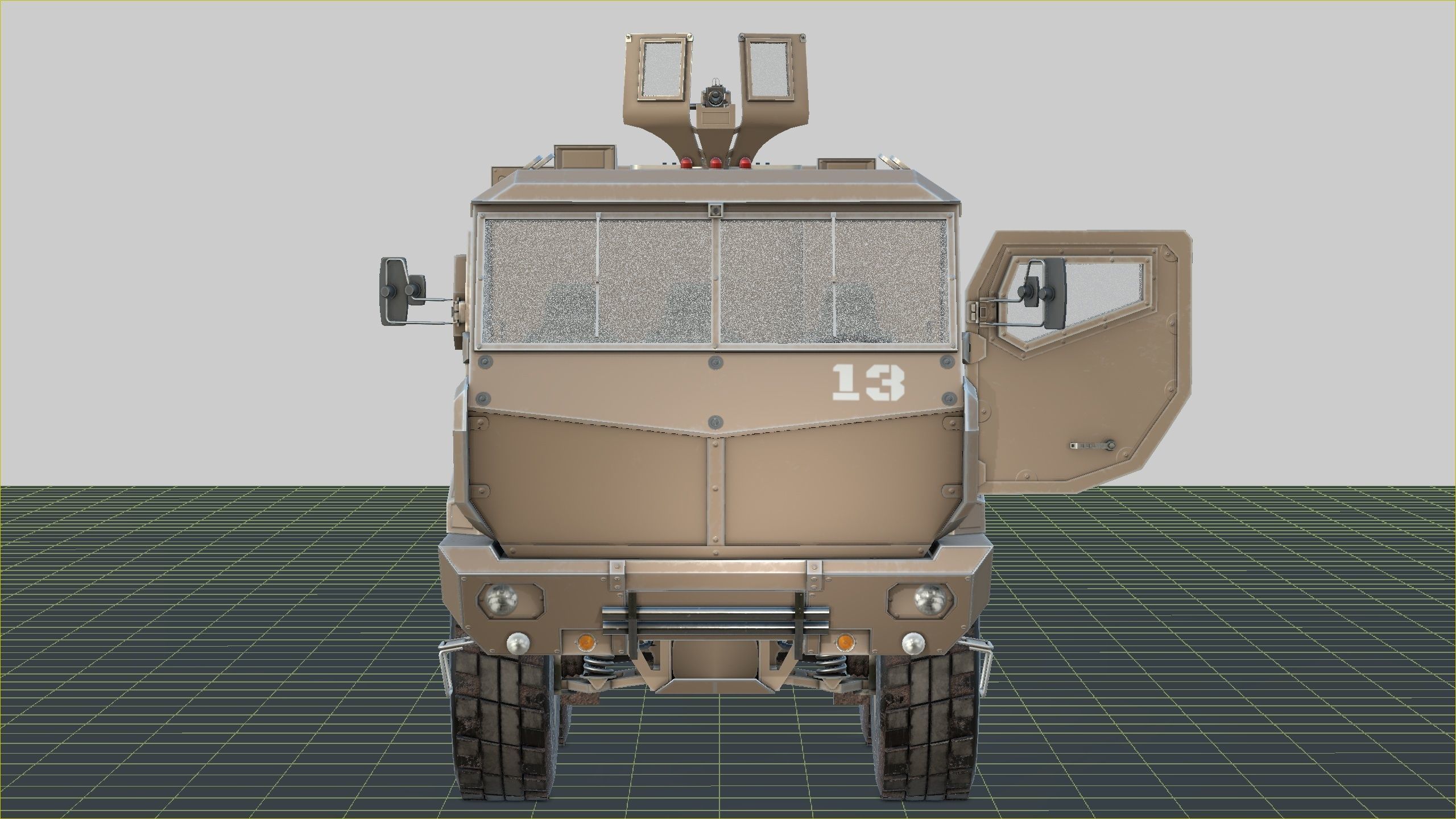 Kamaz - Typhoon Low-poly 3D model_10