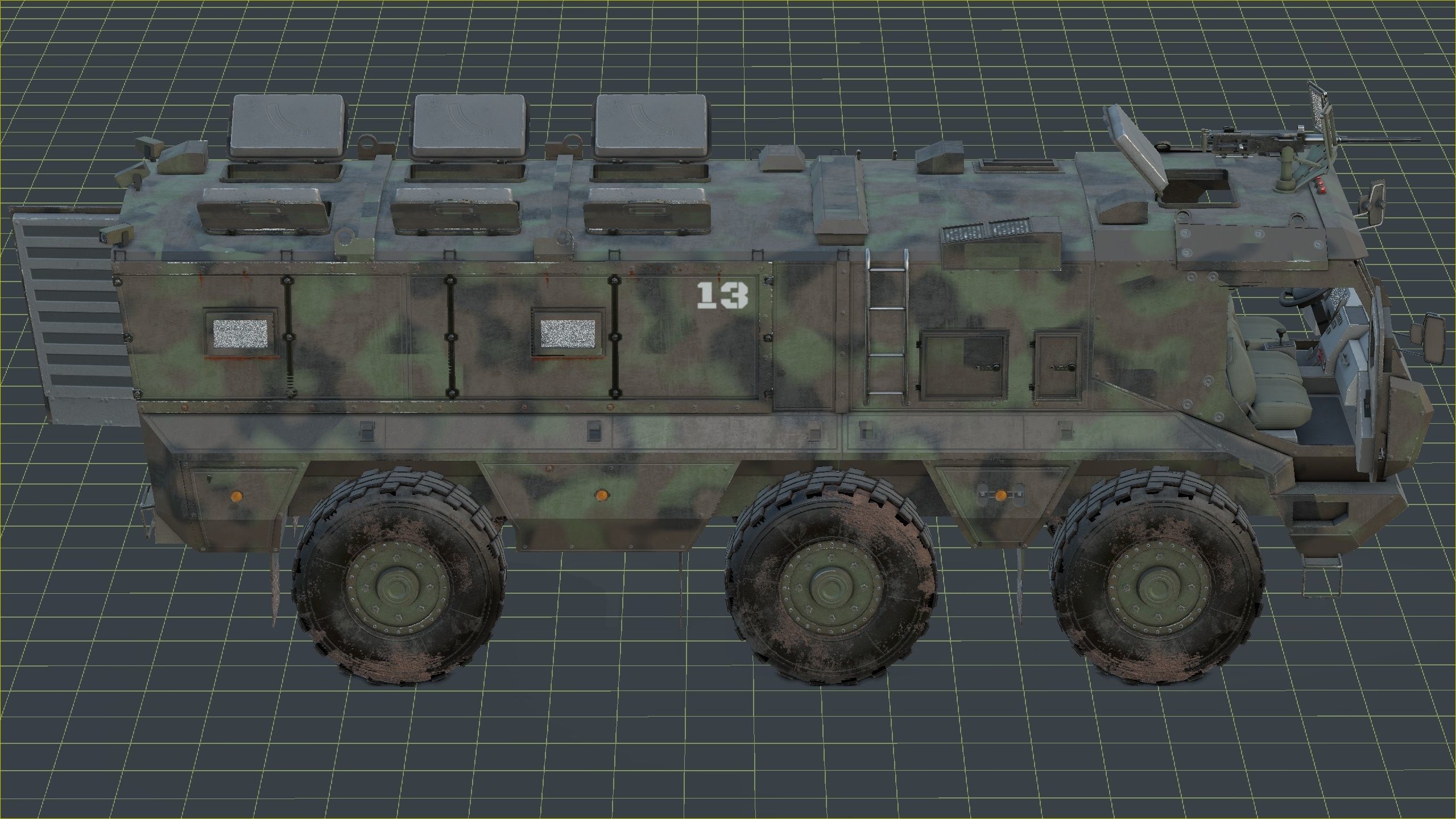 Kamaz - Typhoon Low-poly 3D model_14