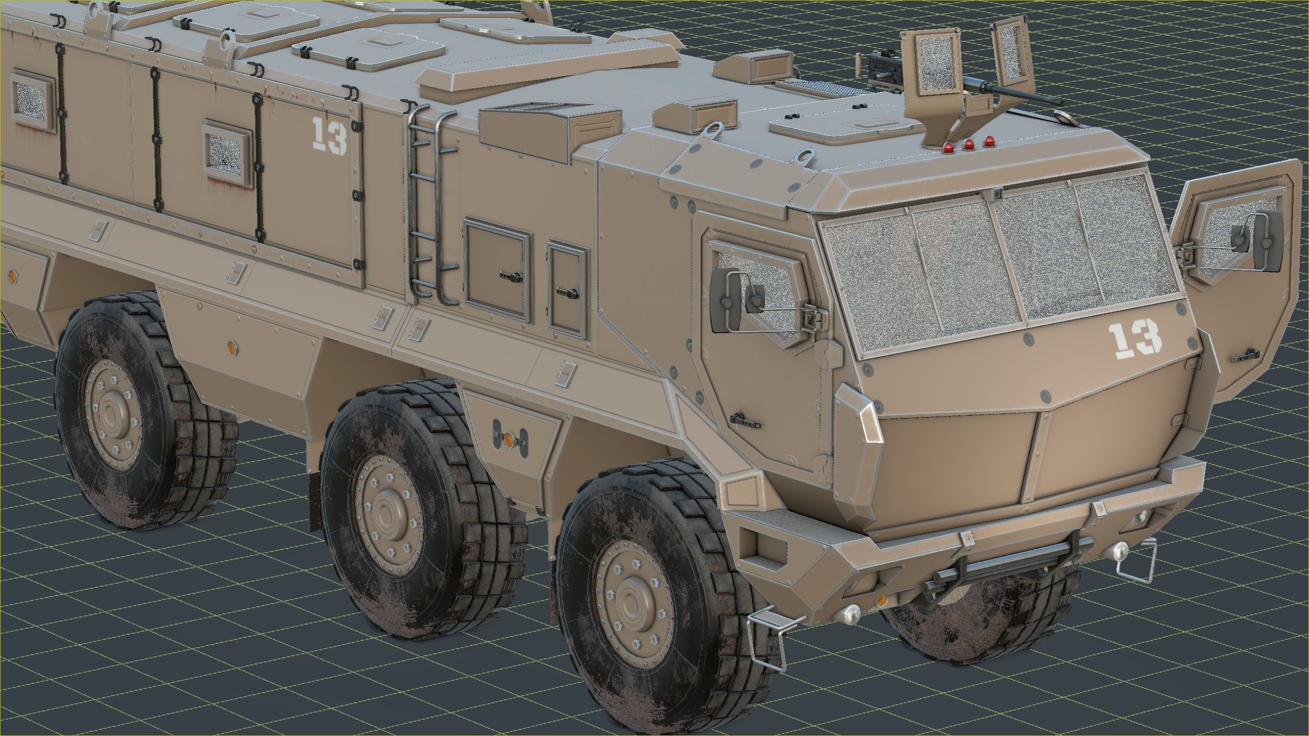 Kamaz - Typhoon Low-poly 3D model_31