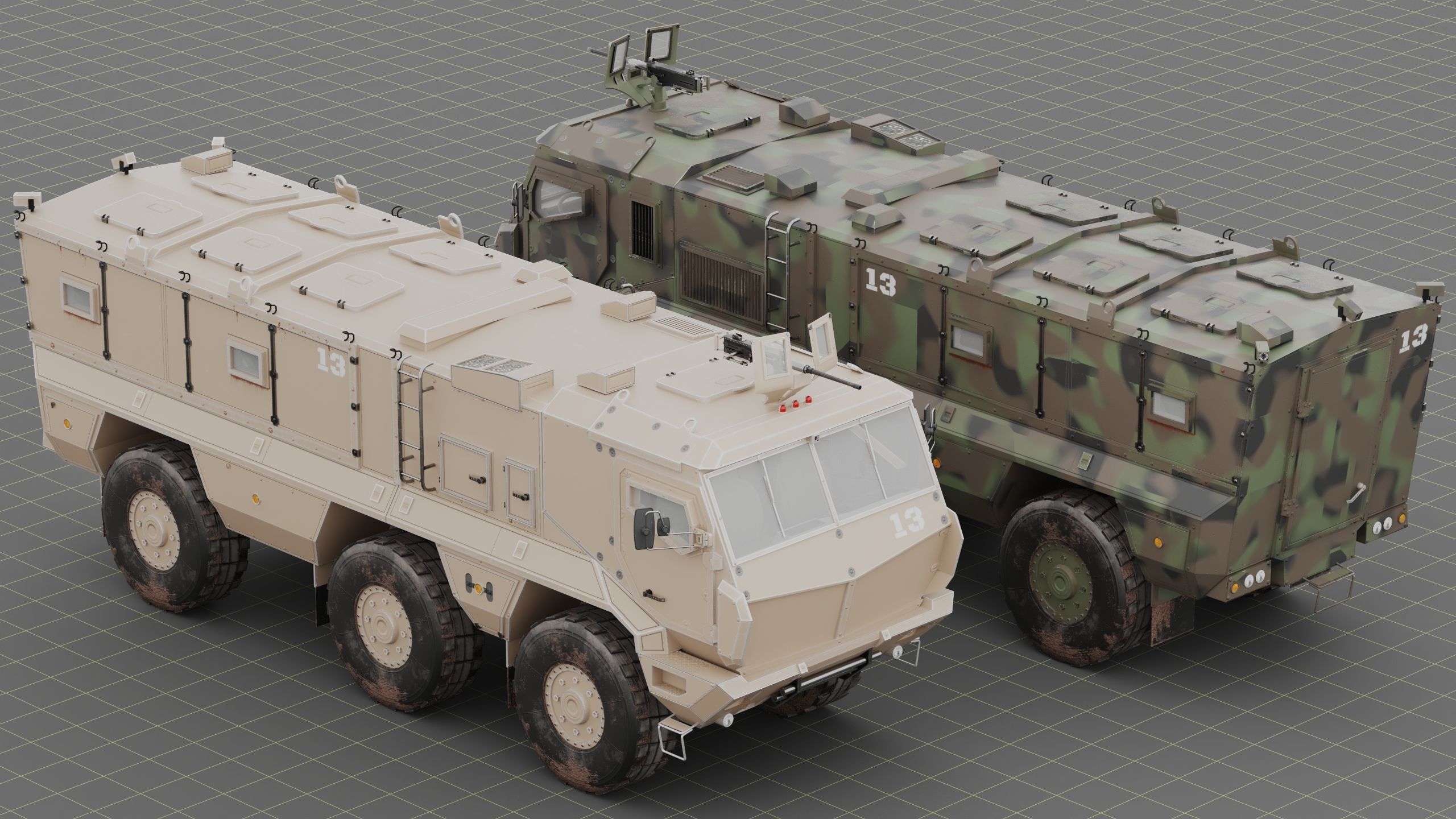 Kamaz - Typhoon Low-poly 3D model_55