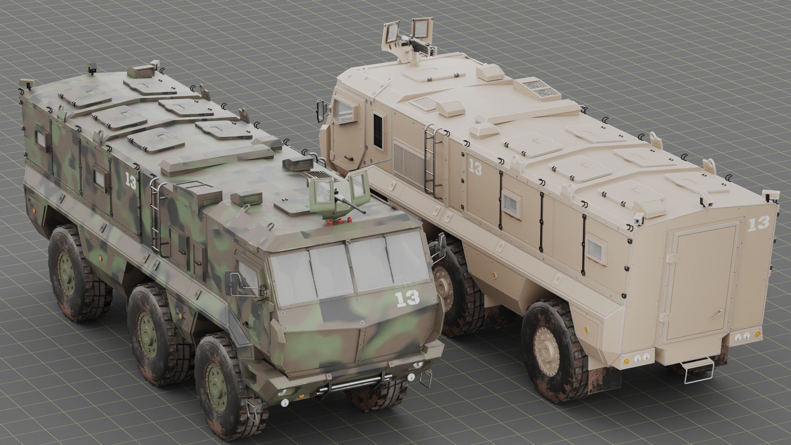 Kamaz - Typhoon Low-poly 3D model_54
