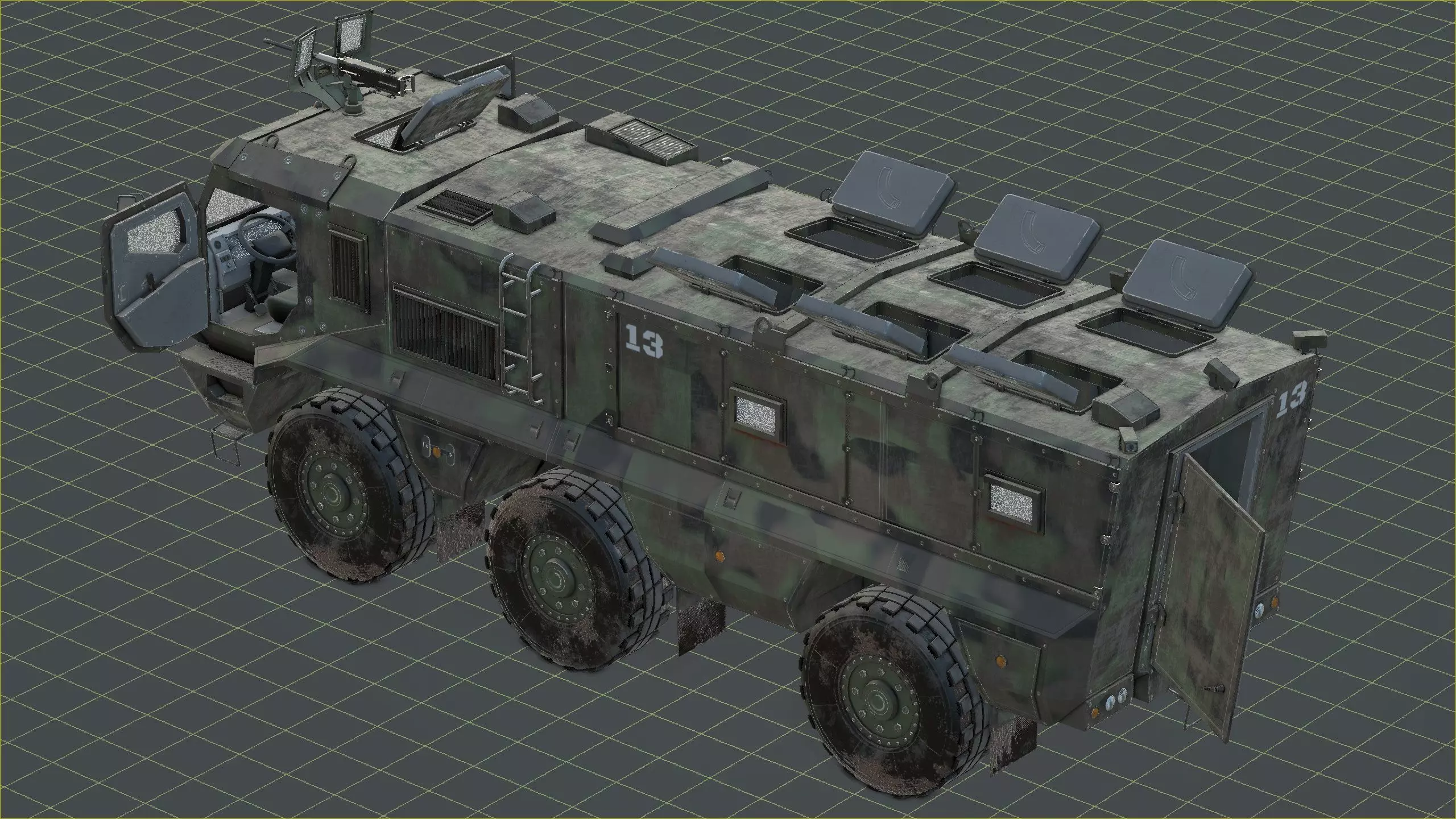 Kamaz - Typhoon Low-poly 3D model_0