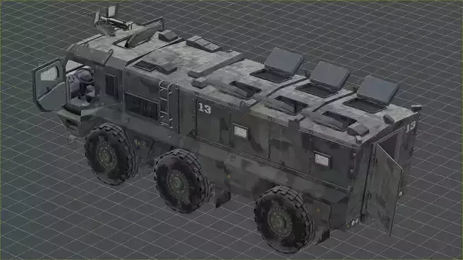 Kamaz - Typhoon Low-poly 3D model
