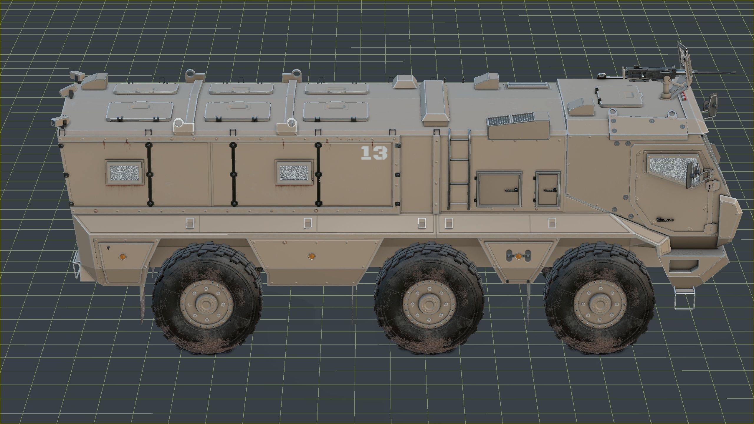 Kamaz - Typhoon Low-poly 3D model_16