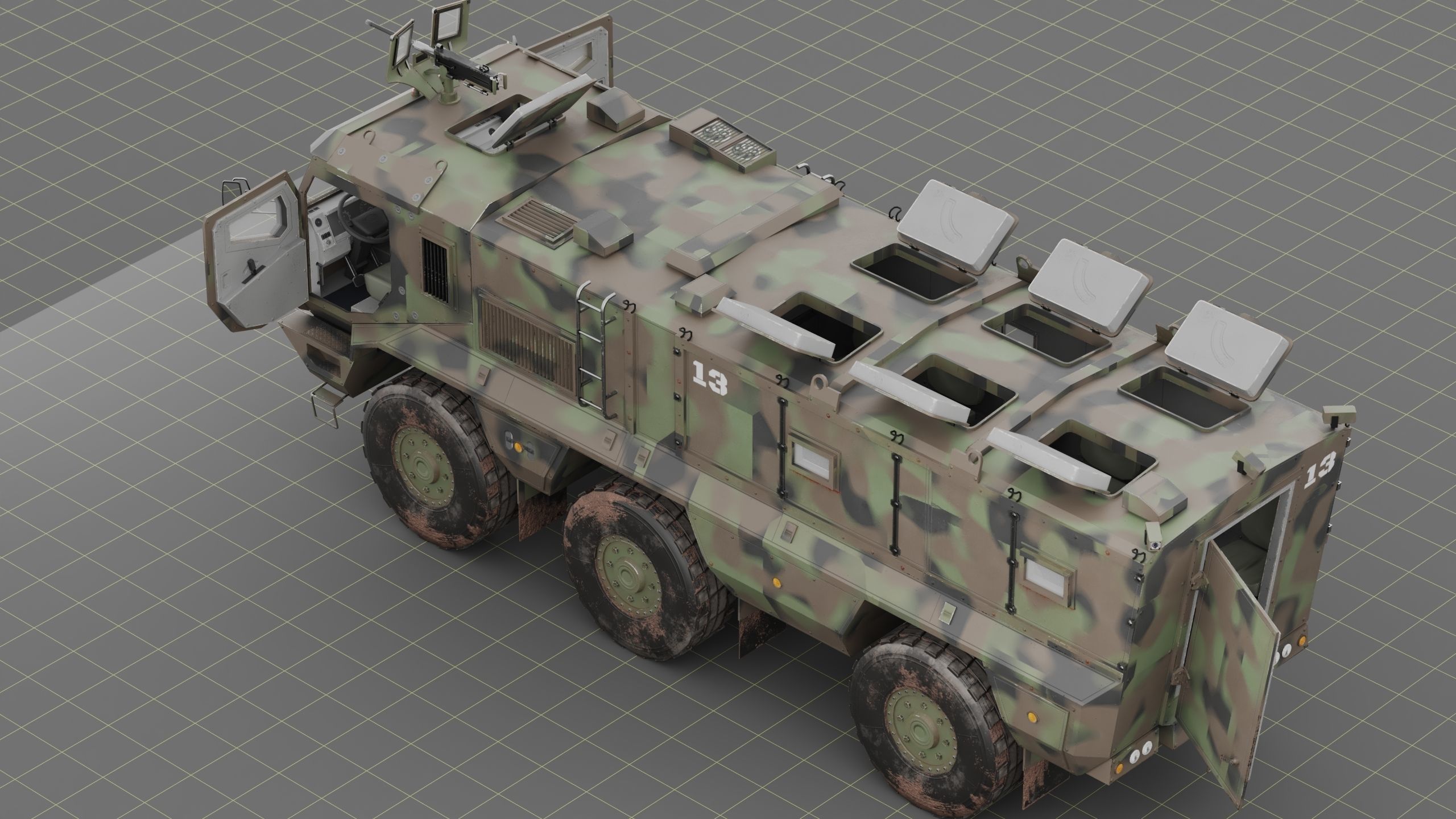 Kamaz - Typhoon Low-poly 3D model_51