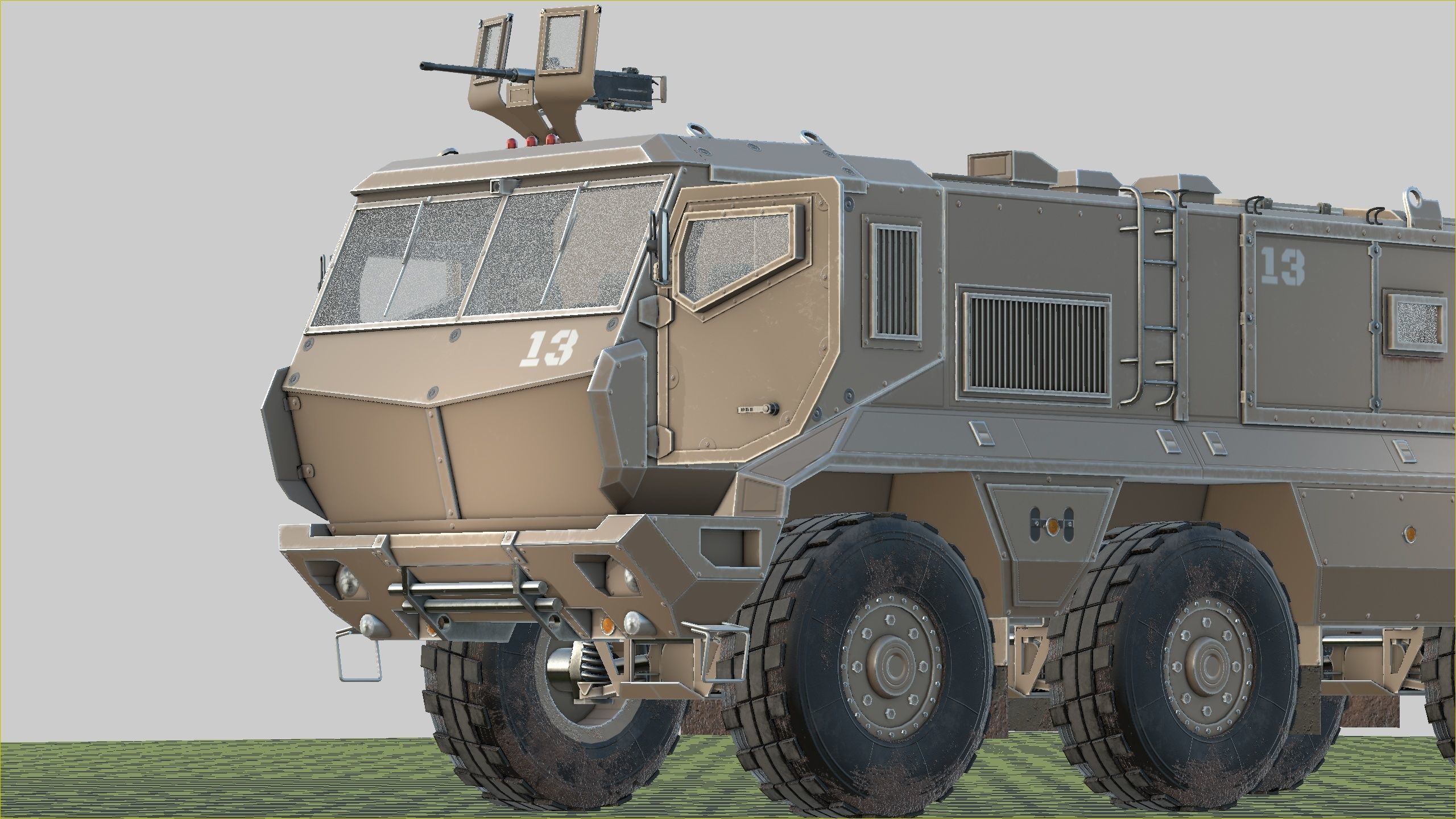 Kamaz - Typhoon Low-poly 3D model_22