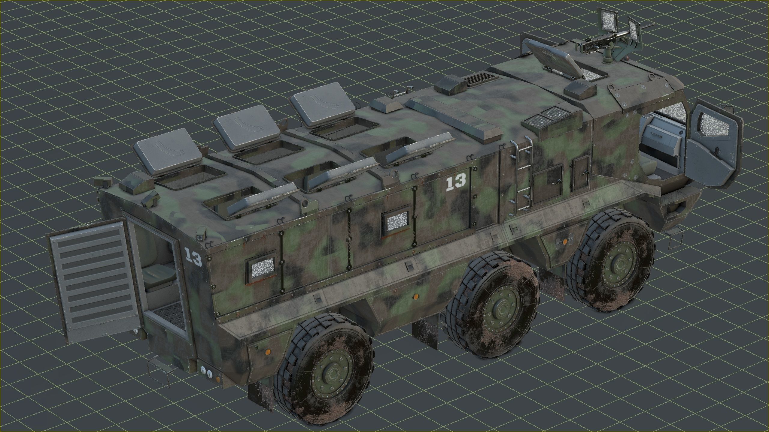 Kamaz - Typhoon Low-poly 3D model_2