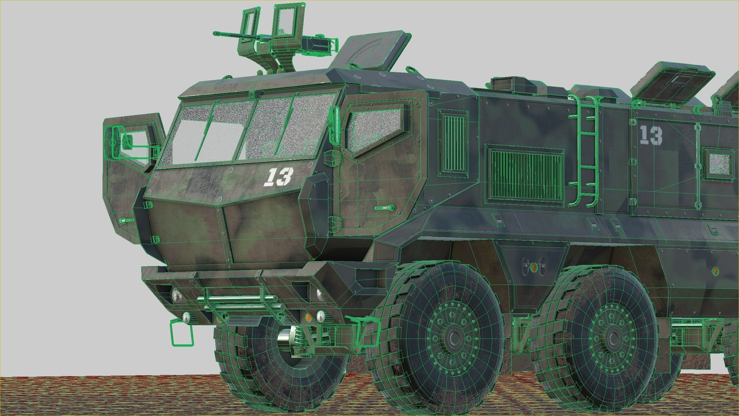 Kamaz - Typhoon Low-poly 3D model_21