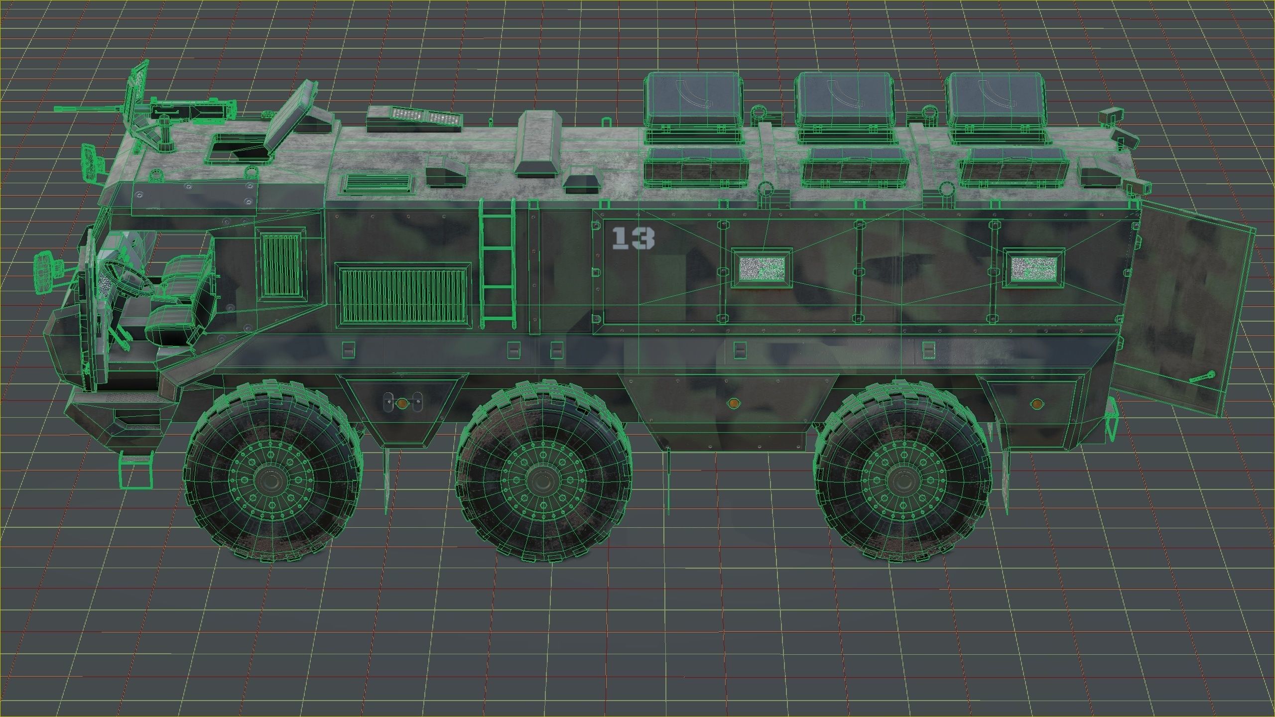 Kamaz - Typhoon Low-poly 3D model_18