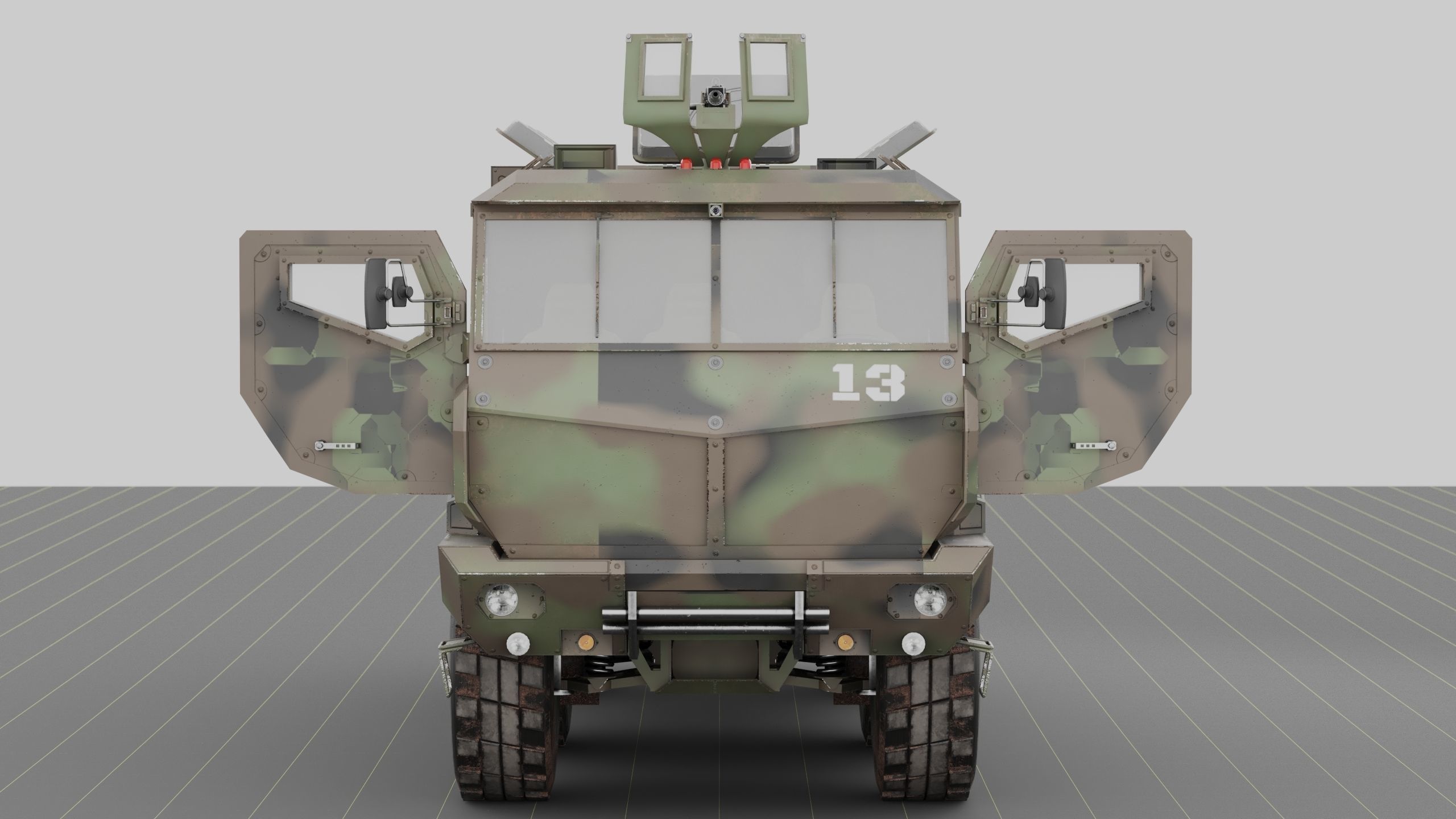 Kamaz - Typhoon Low-poly 3D model_43