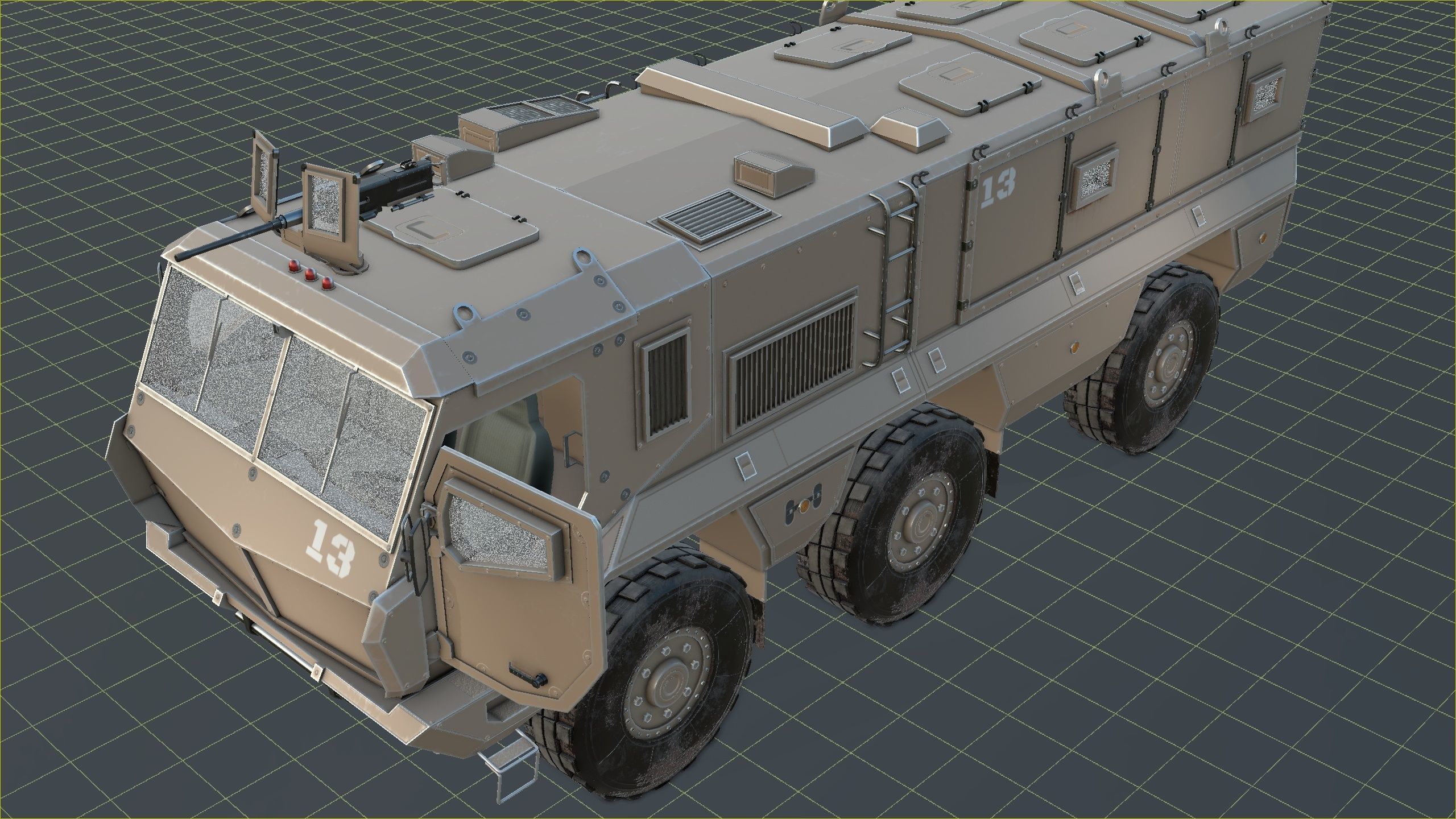 Kamaz - Typhoon Low-poly 3D model_28