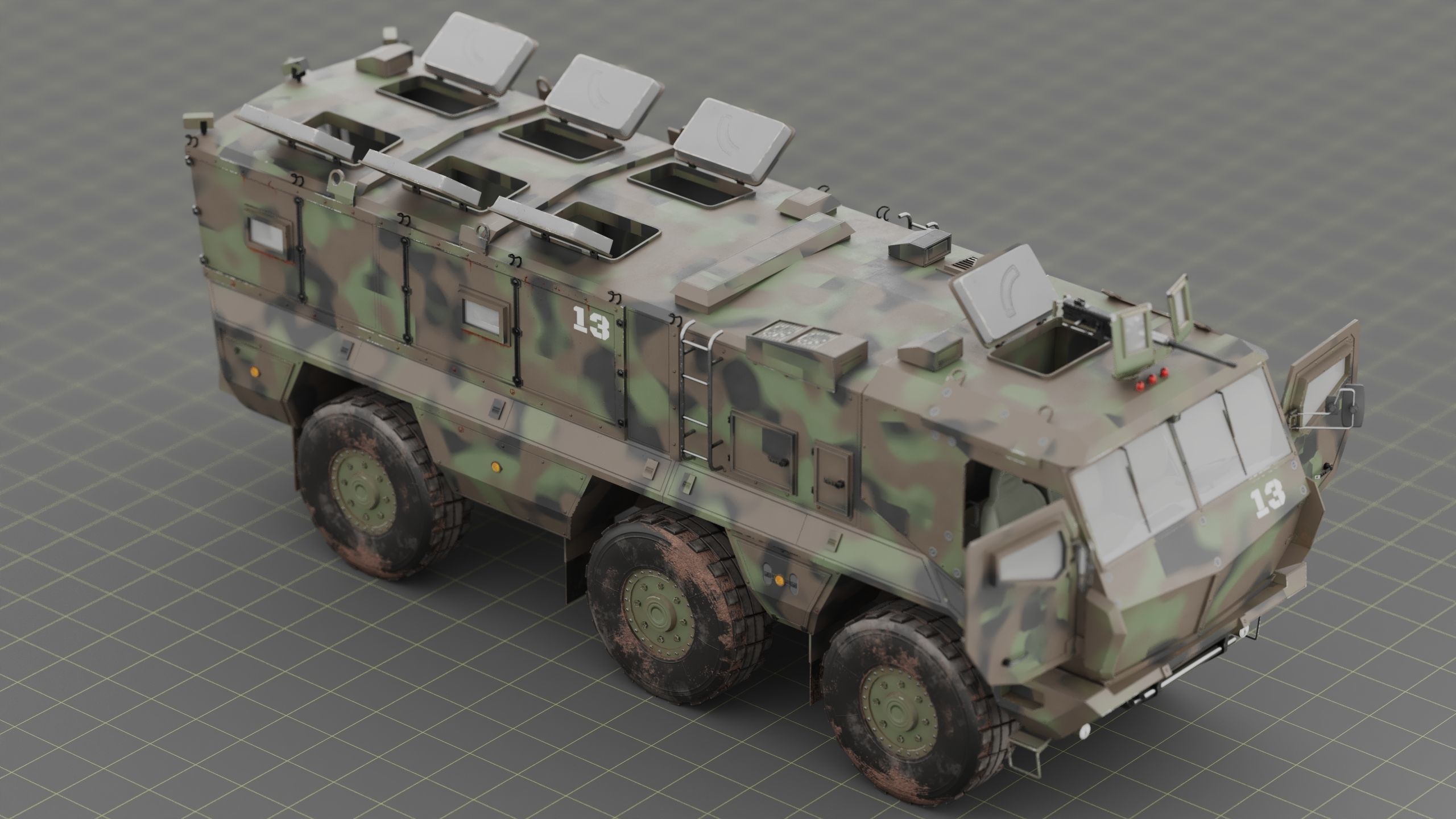 Kamaz - Typhoon Low-poly 3D model_42