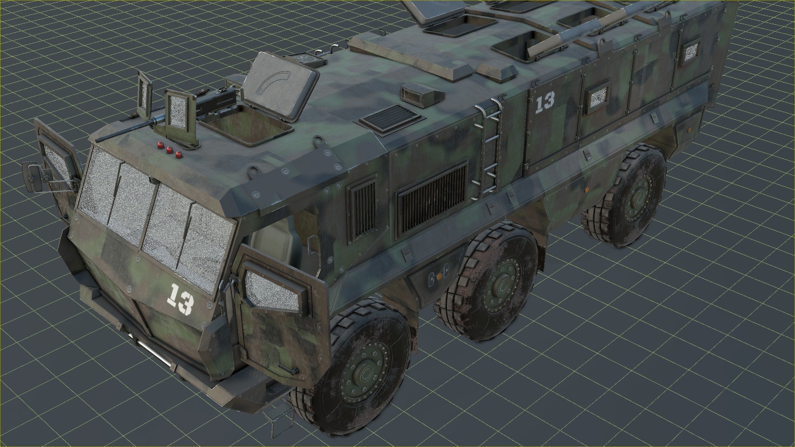 Kamaz - Typhoon Low-poly 3D model_26