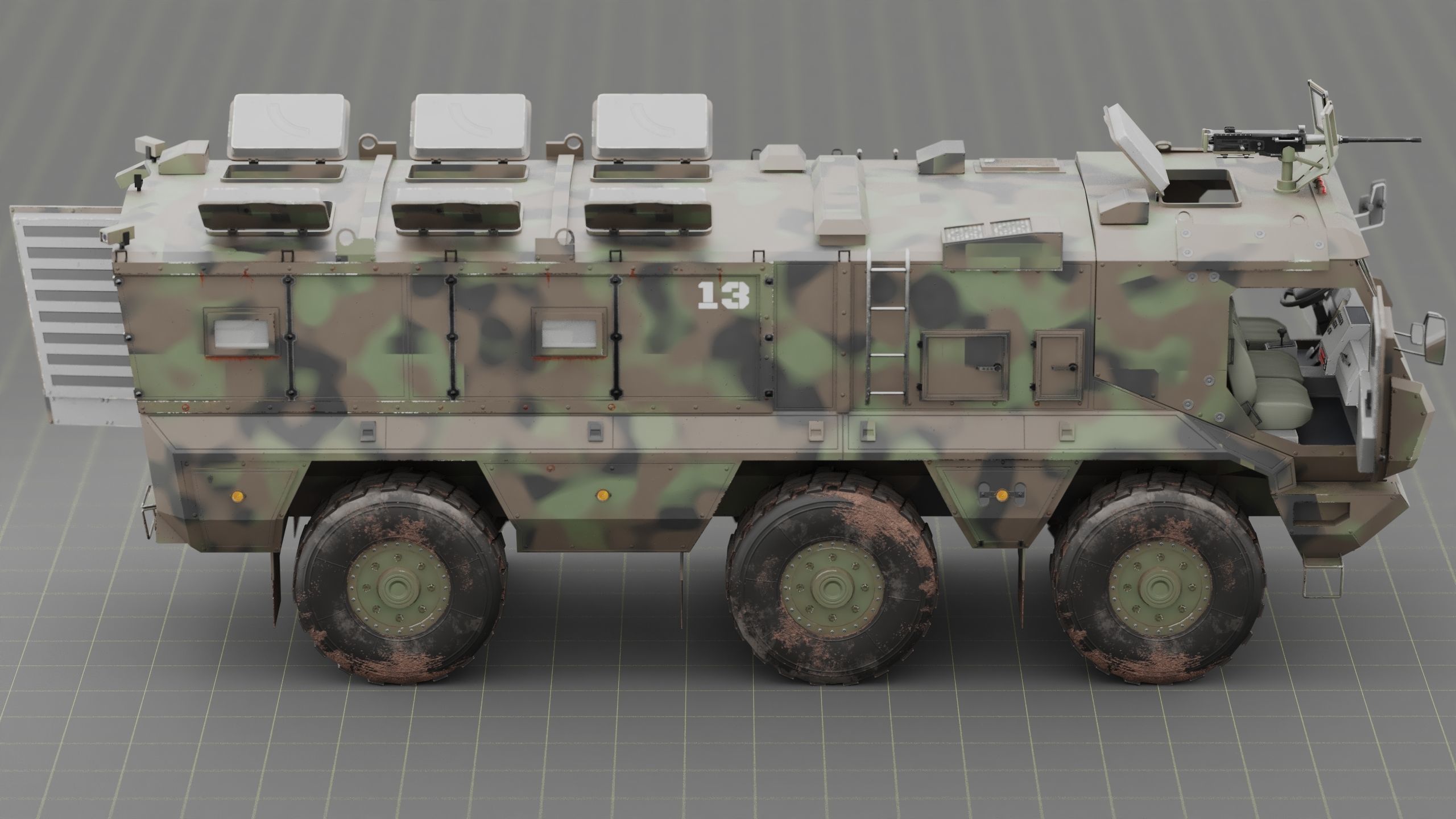 Kamaz - Typhoon Low-poly 3D model_45