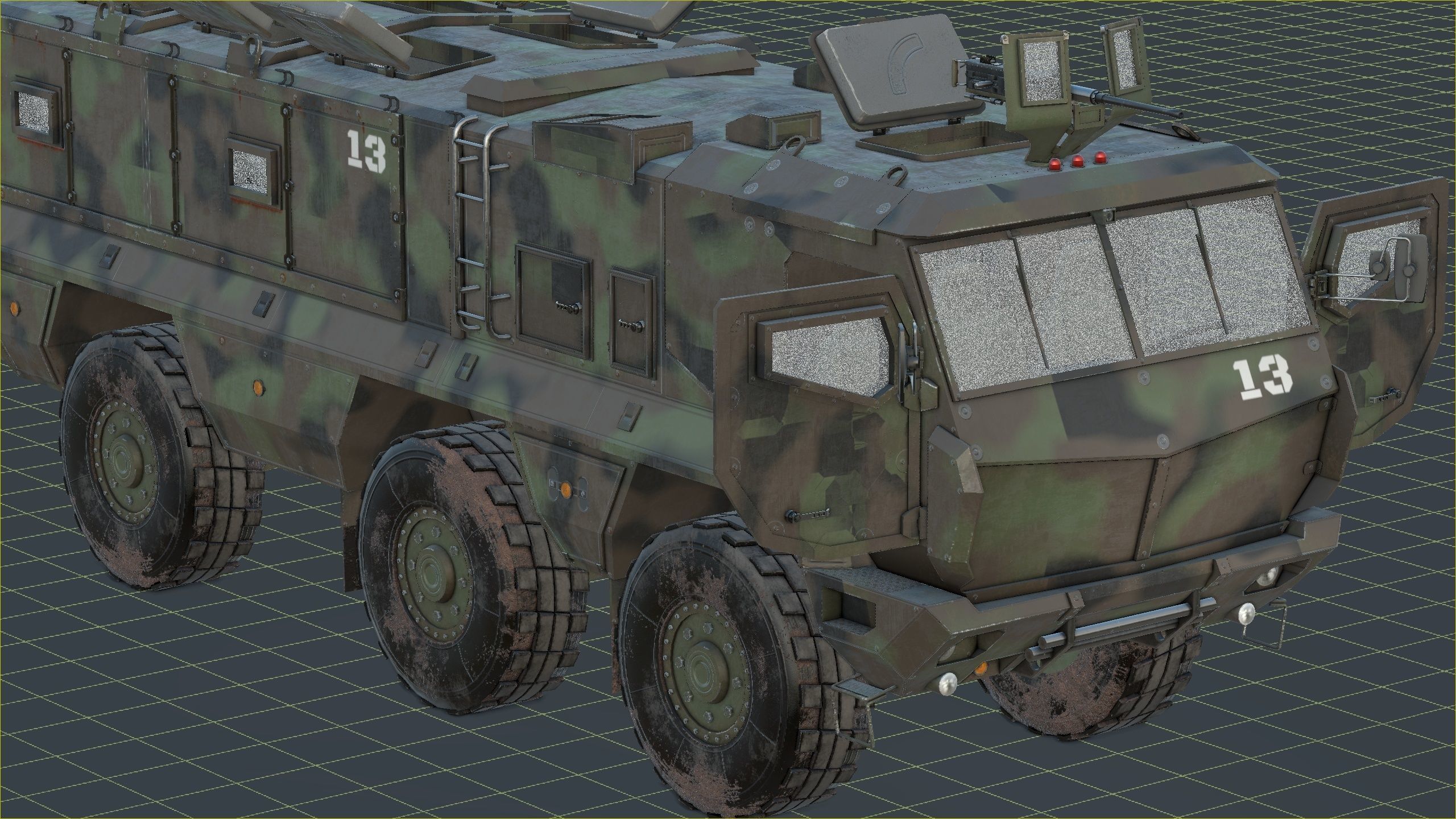 Kamaz - Typhoon Low-poly 3D model_29