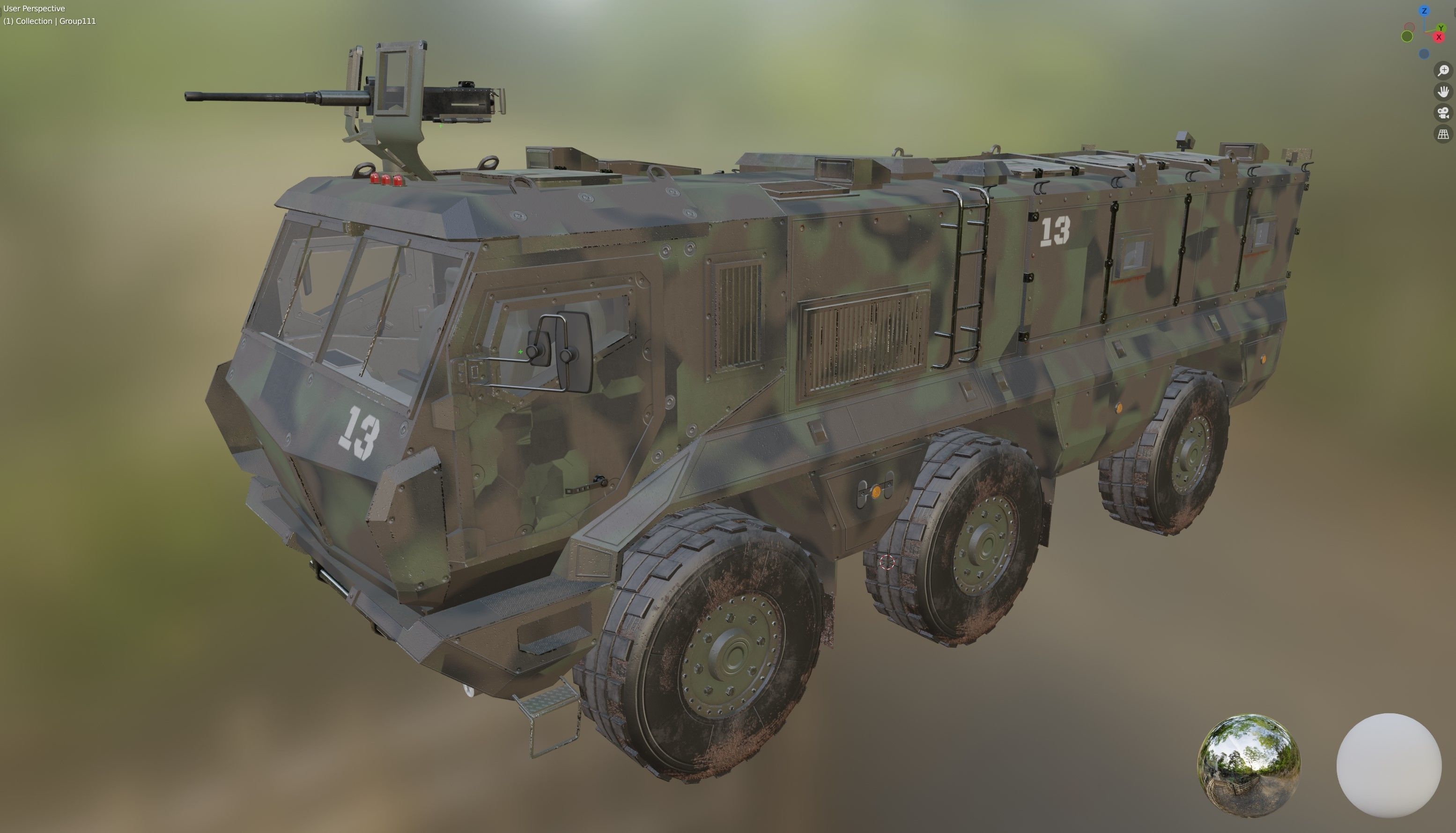 Kamaz - Typhoon Low-poly 3D model_57