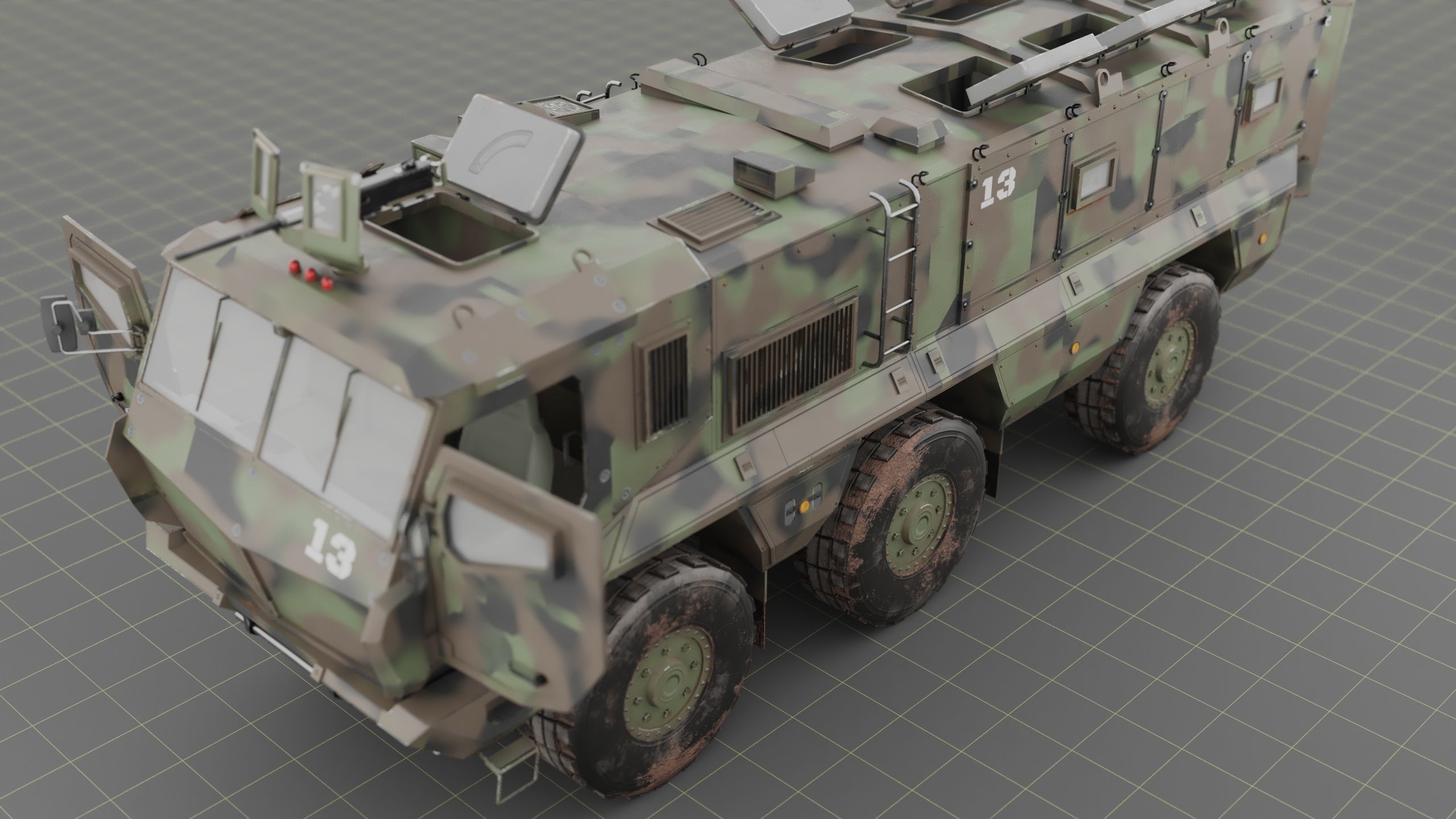 Kamaz - Typhoon Low-poly 3D model_49