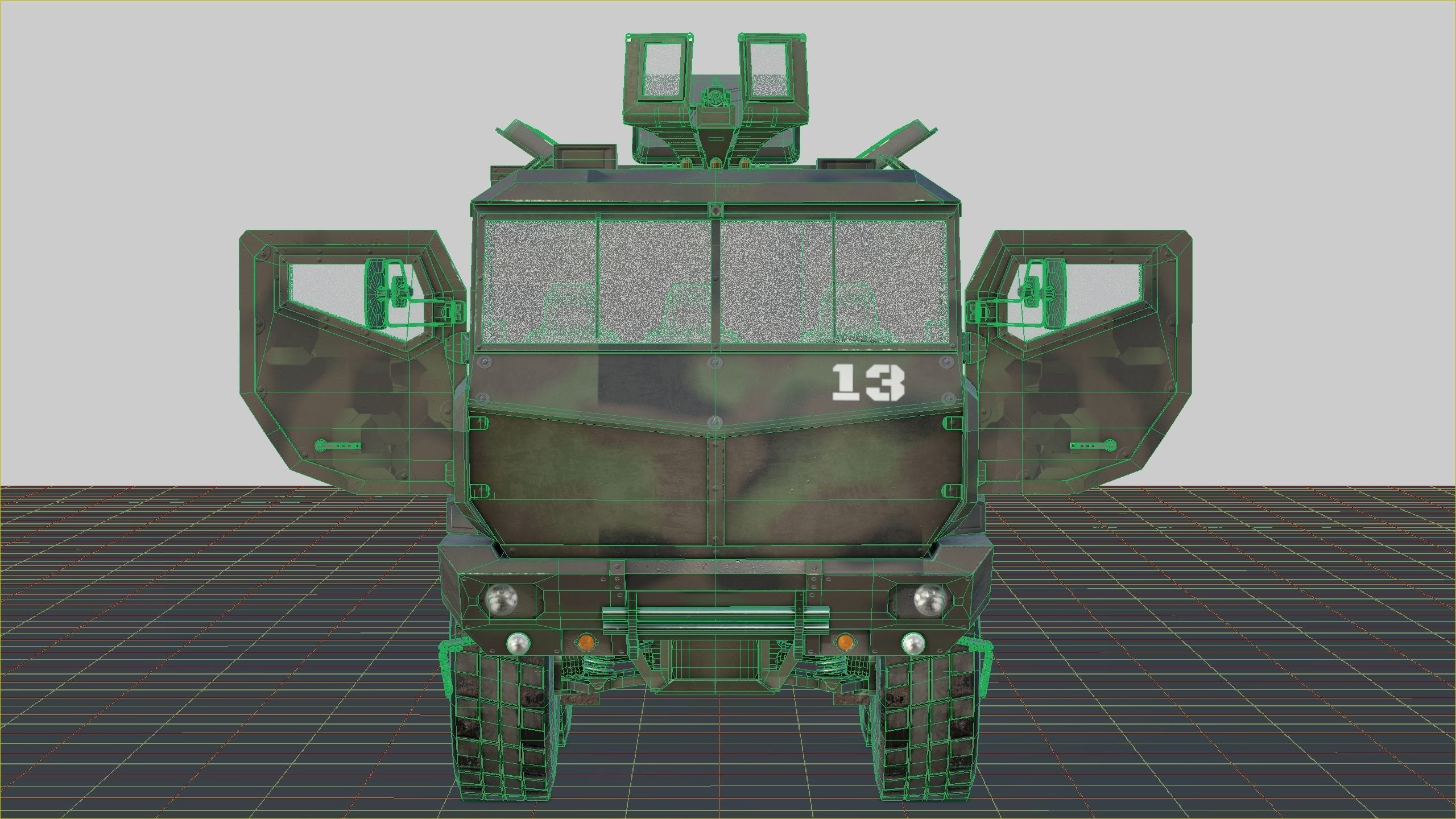 Kamaz - Typhoon Low-poly 3D model_9