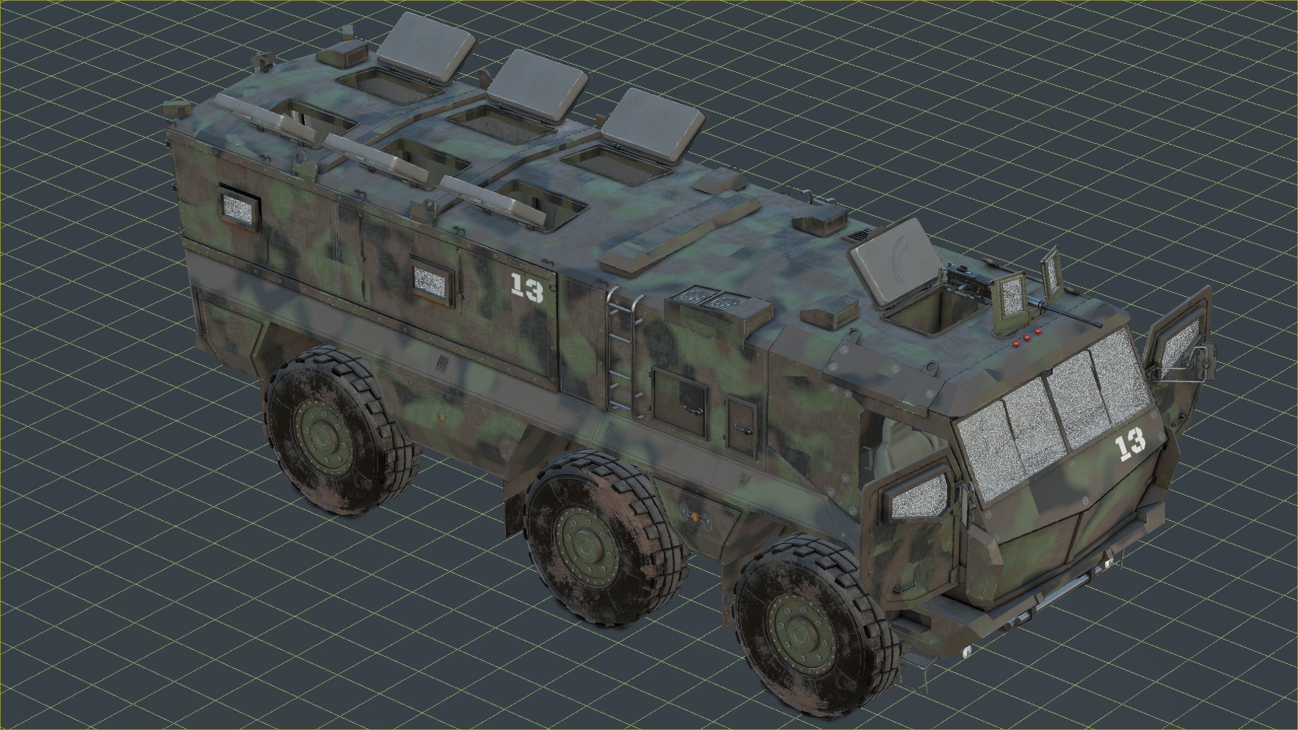 Kamaz - Typhoon Low-poly 3D model_5