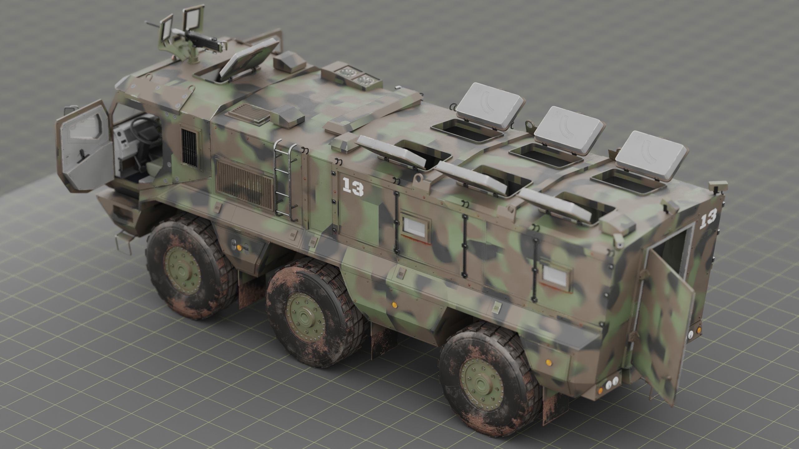 Kamaz - Typhoon Low-poly 3D model_40