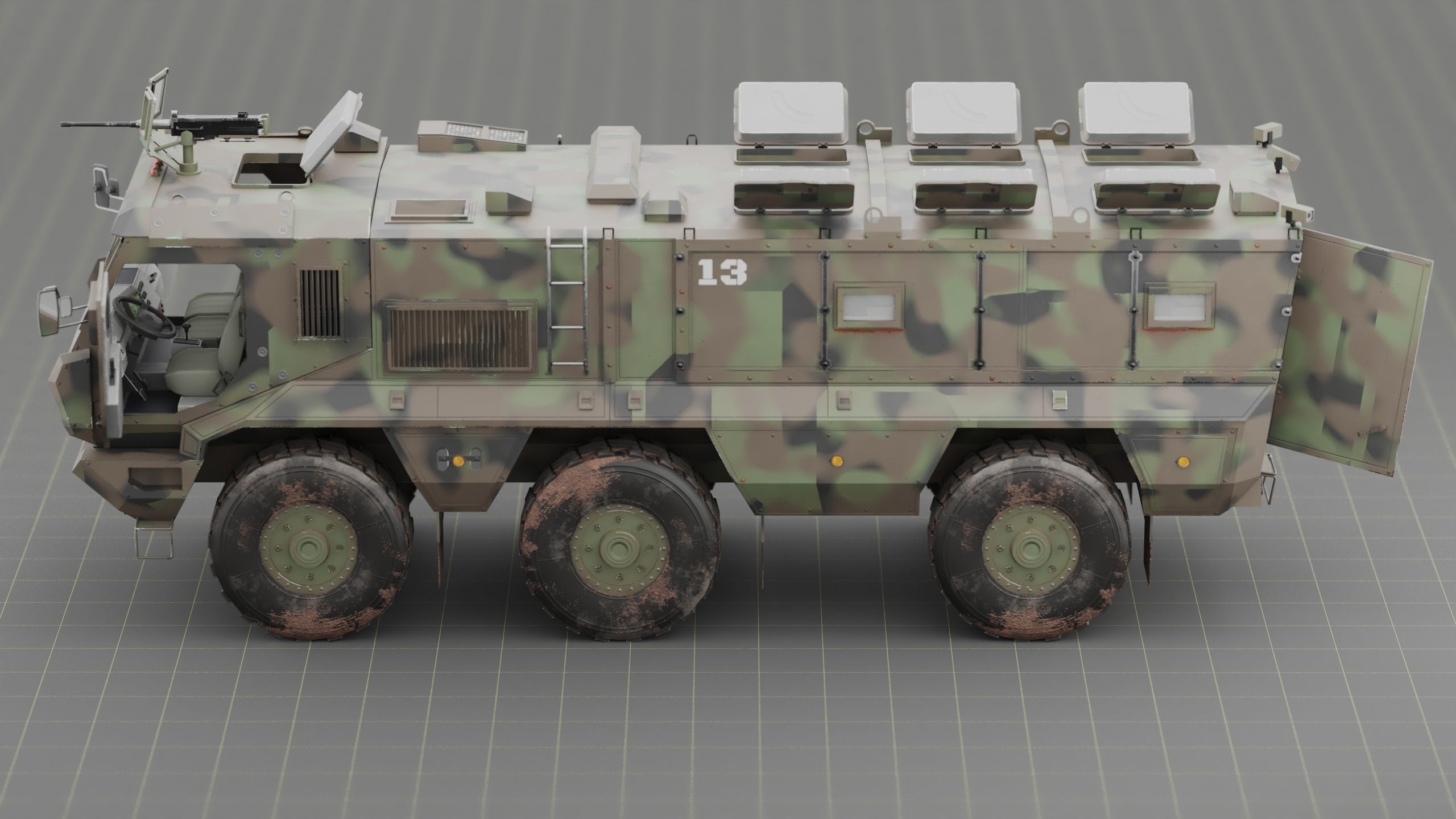 Kamaz - Typhoon Low-poly 3D model_46