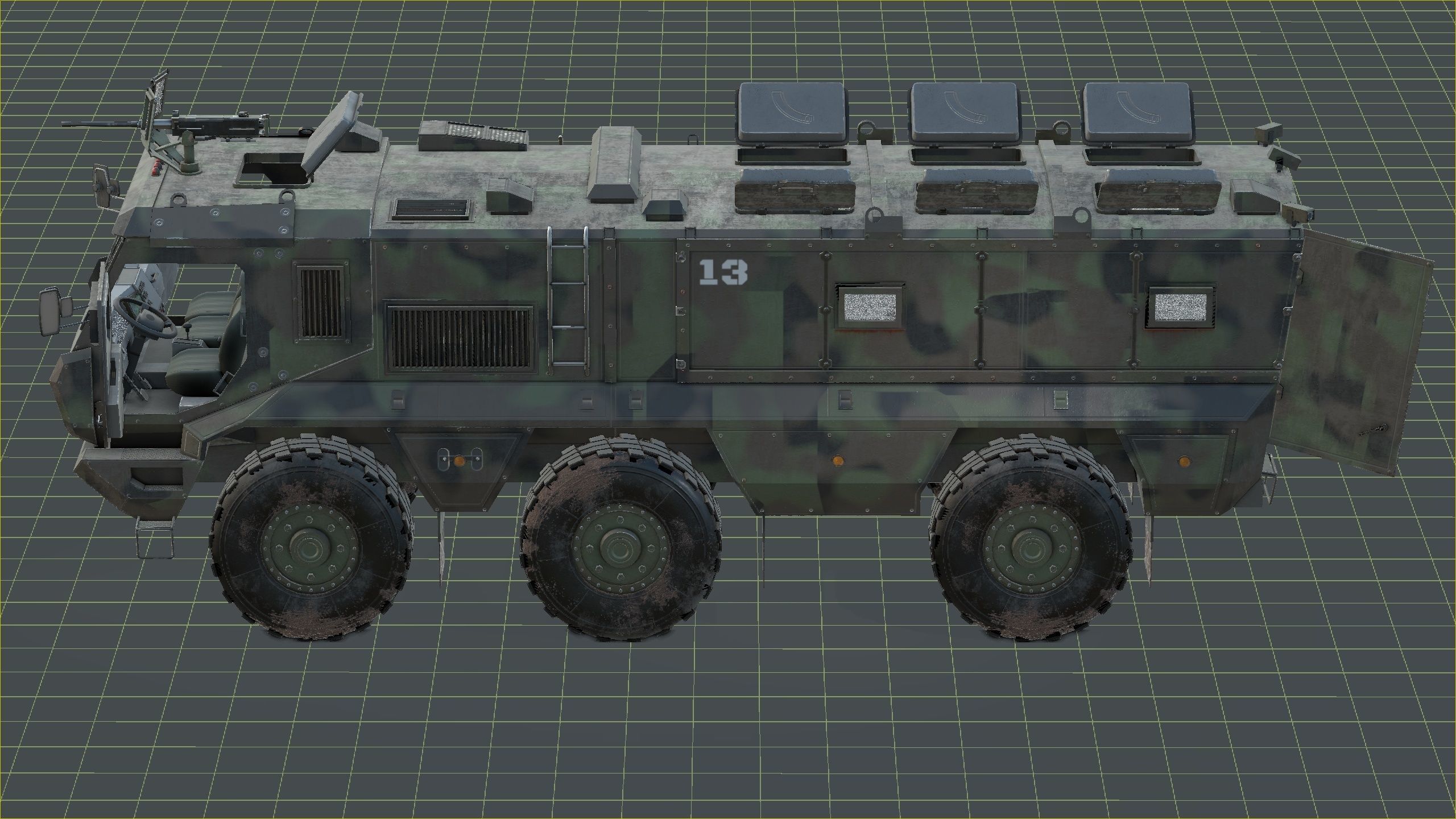 Kamaz - Typhoon Low-poly 3D model_17