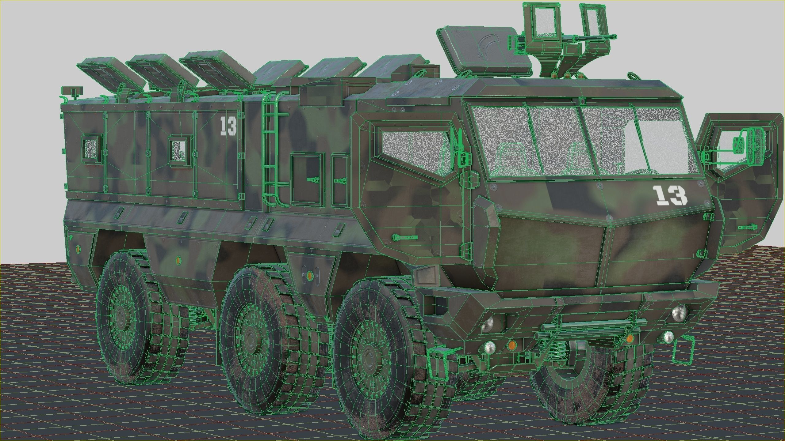 Kamaz - Typhoon Low-poly 3D model_24