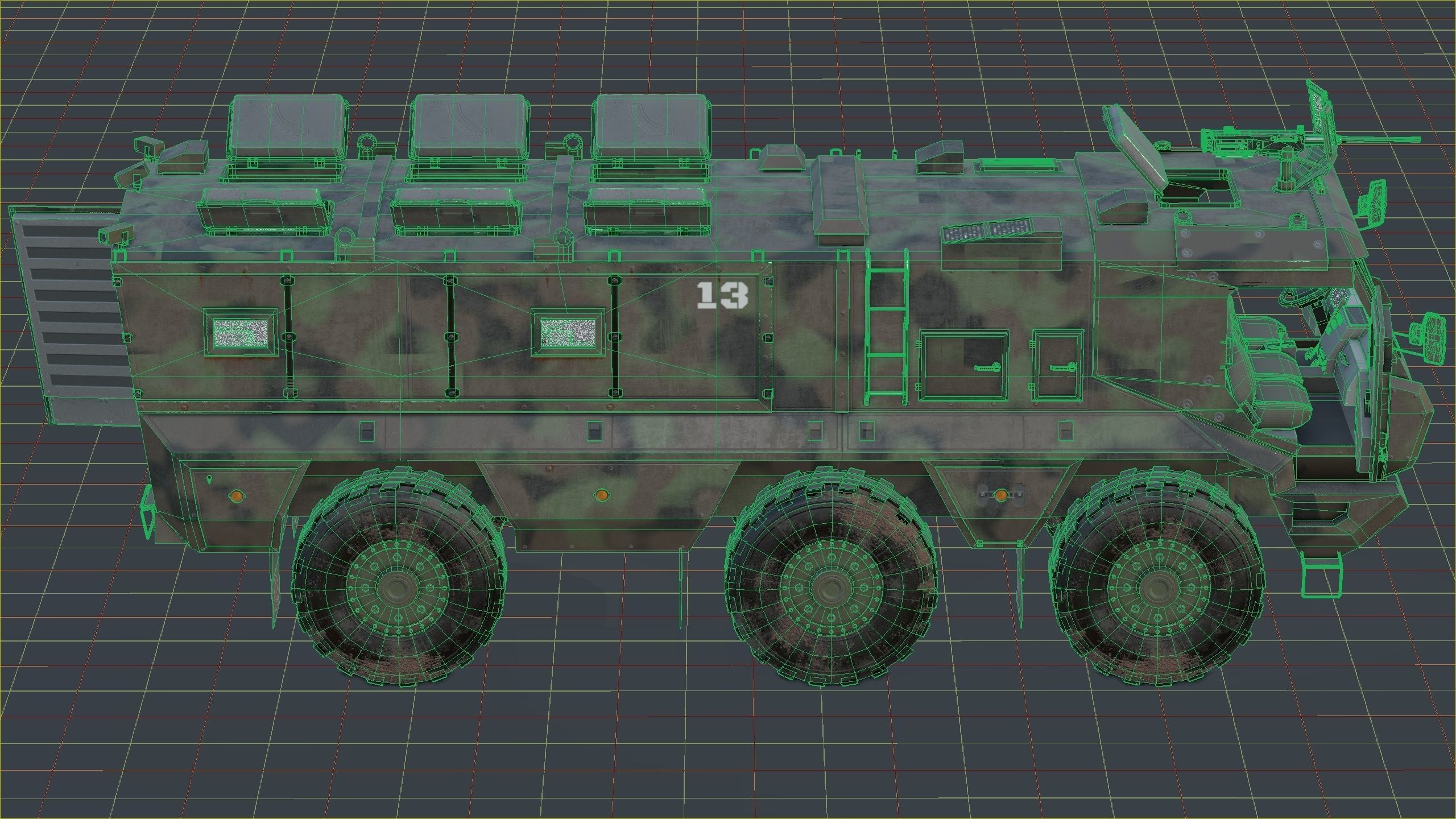 Kamaz - Typhoon Low-poly 3D model_15