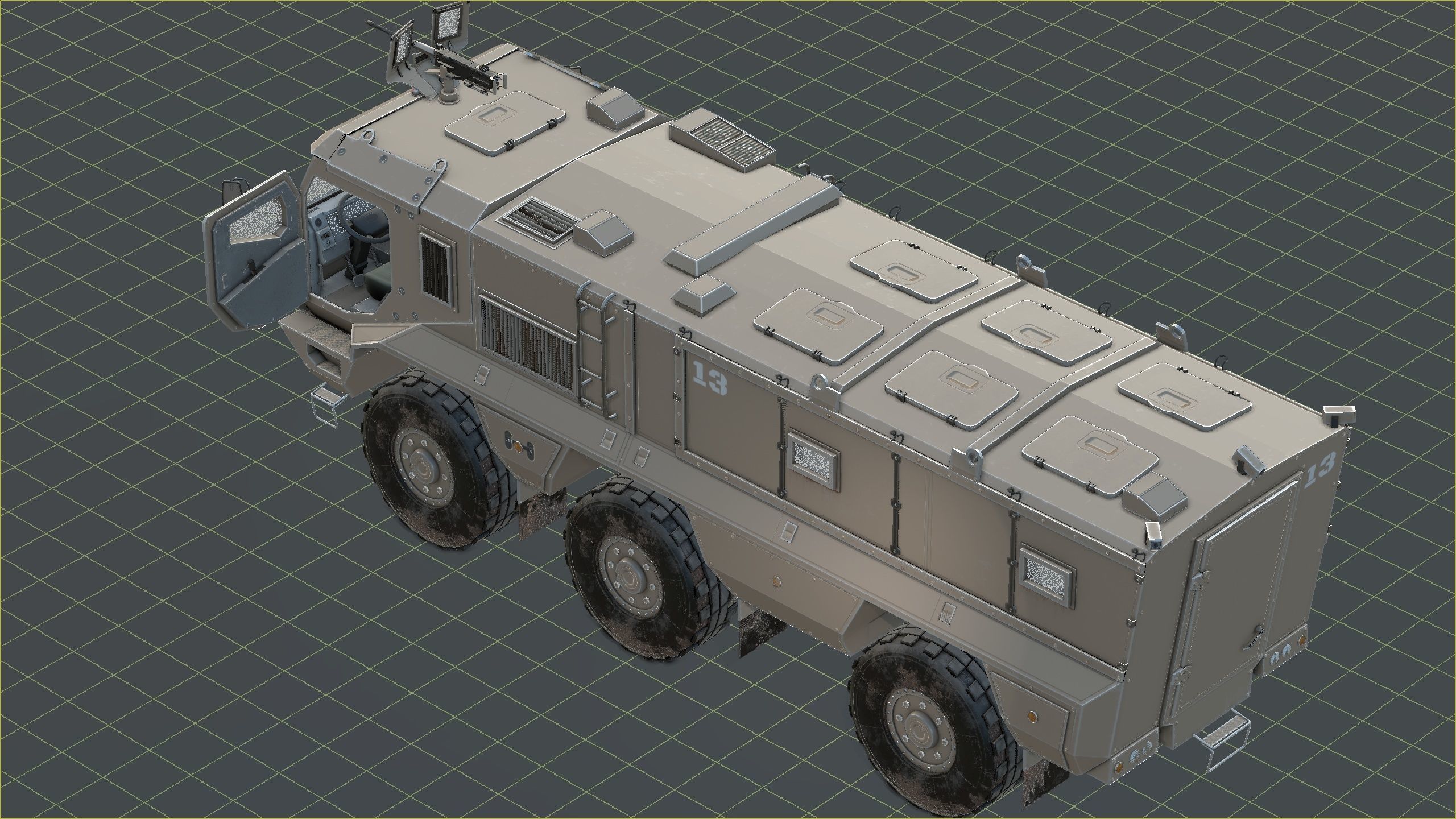 Kamaz - Typhoon Low-poly 3D model_34
