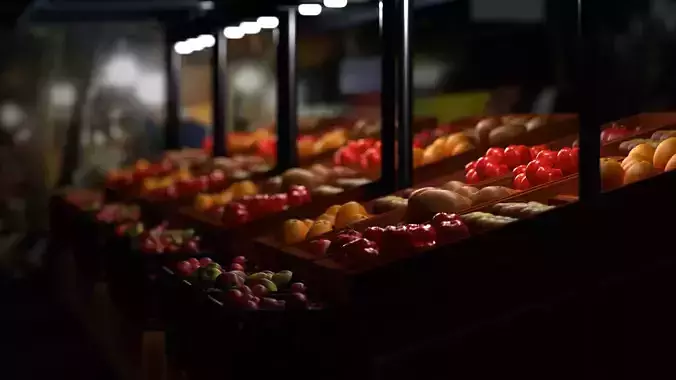 Realistic Fruit Market