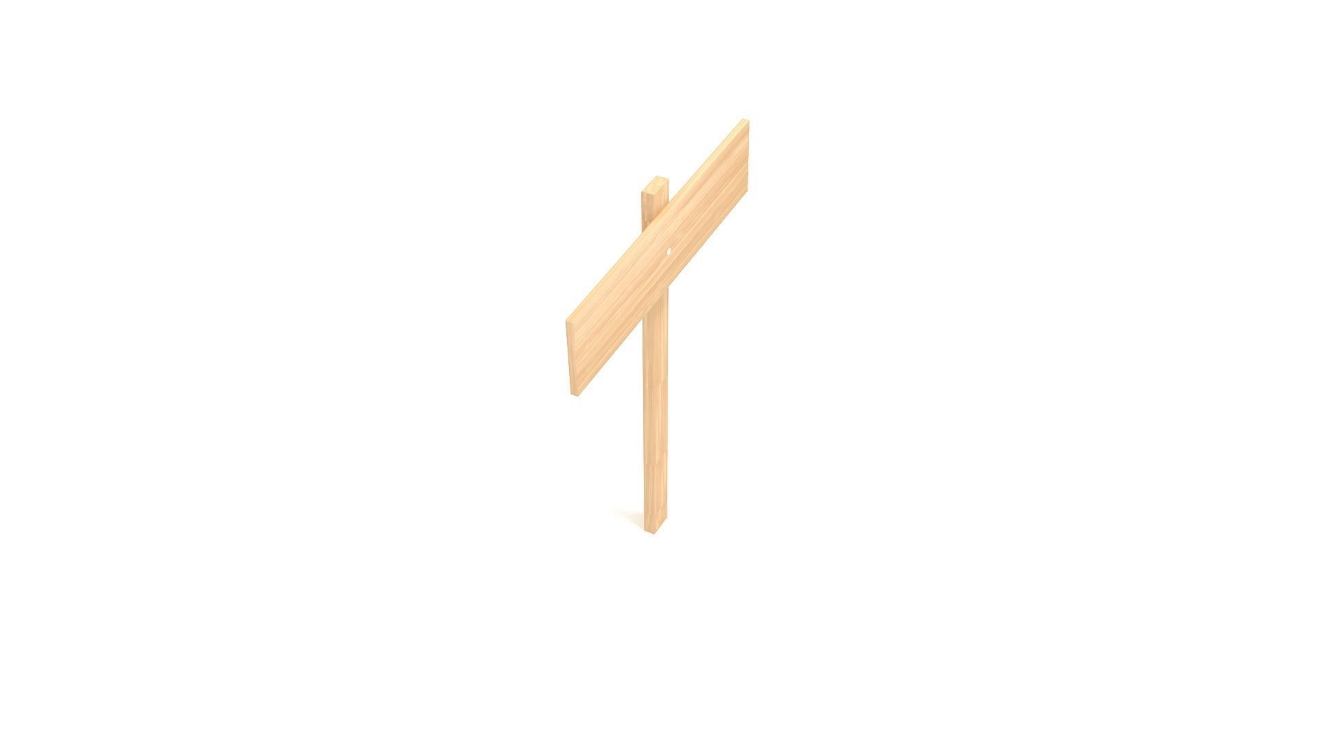 Wooden Signboard 3D model_5