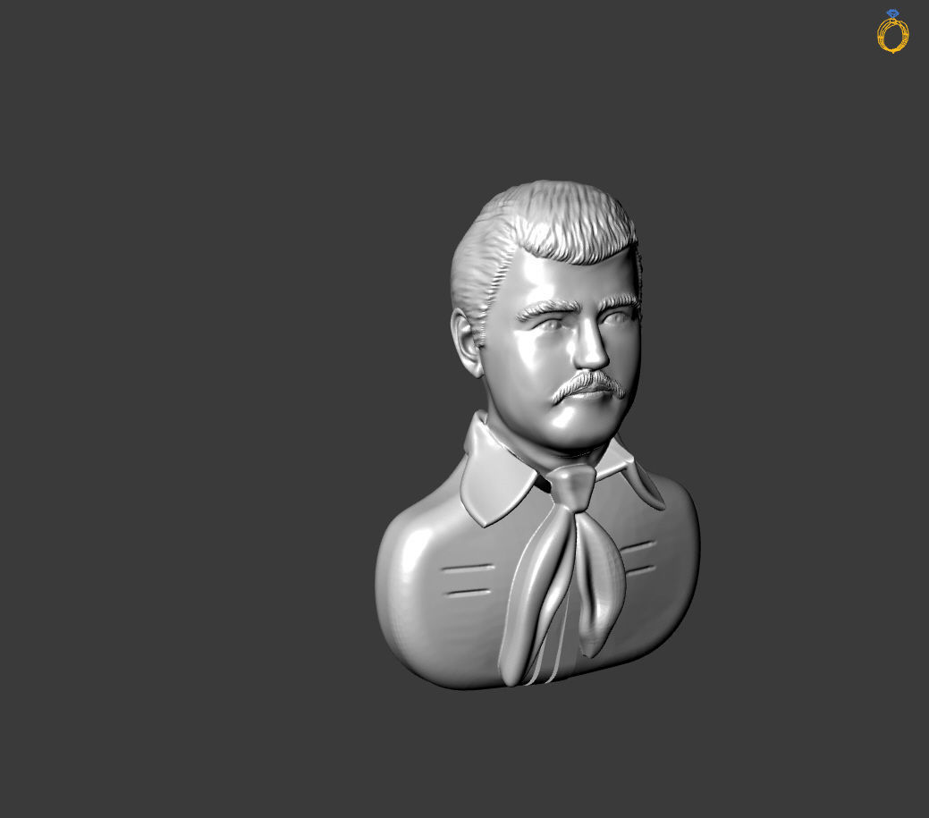 Jesus Malverde Narco Saint Sinaloa Pendant Plain STL Model  3D print model_10