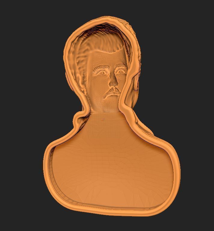 Jesus Malverde Narco Saint Sinaloa Pendant Plain STL Model  3D print model_6