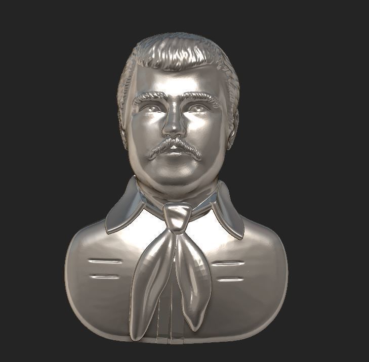 Jesus Malverde Narco Saint Sinaloa Pendant Plain STL Model  3D print model_28