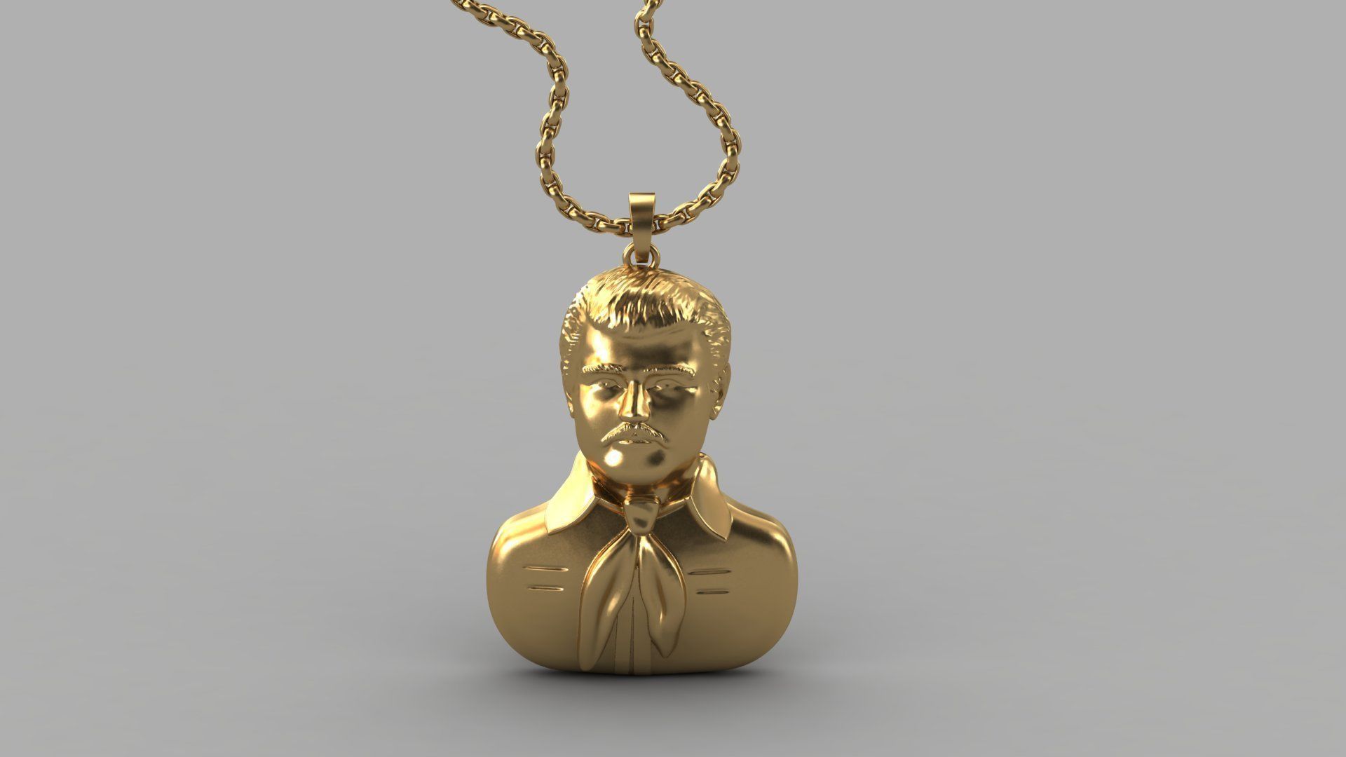 Jesus Malverde Narco Saint Sinaloa Pendant Plain STL Model  3D print model_2