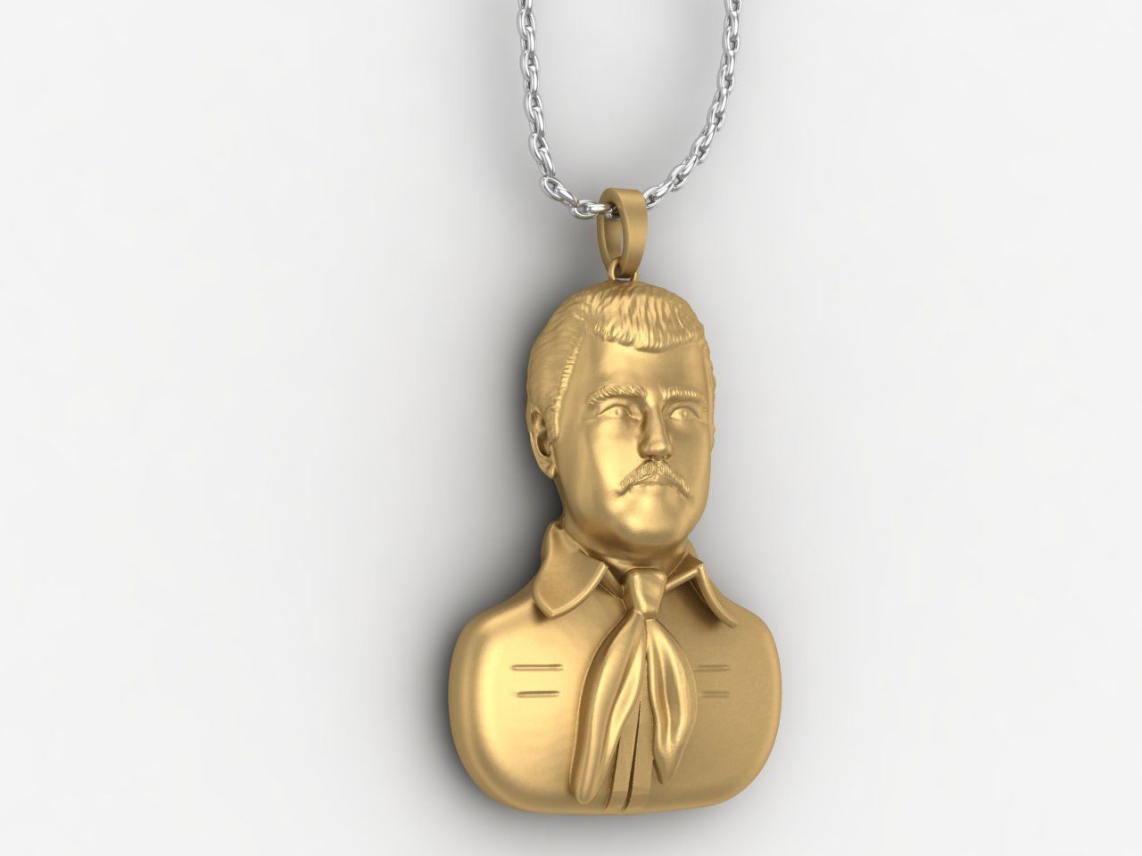 Jesus Malverde Narco Saint Sinaloa Pendant Plain STL Model  3D print model_8