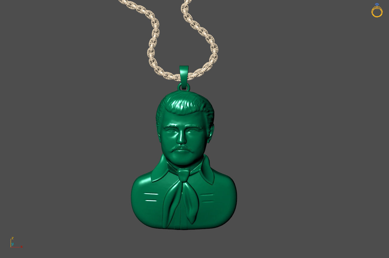 Jesus Malverde Narco Saint Sinaloa Pendant Plain STL Model  3D print model_3