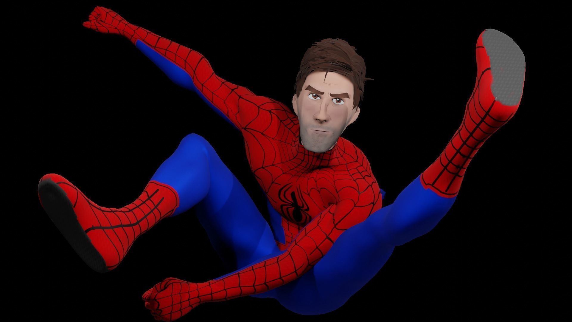 Peter B Parker WITH UNMASK Game Ready model w Unity package ITSV Low-poly 3D model_1