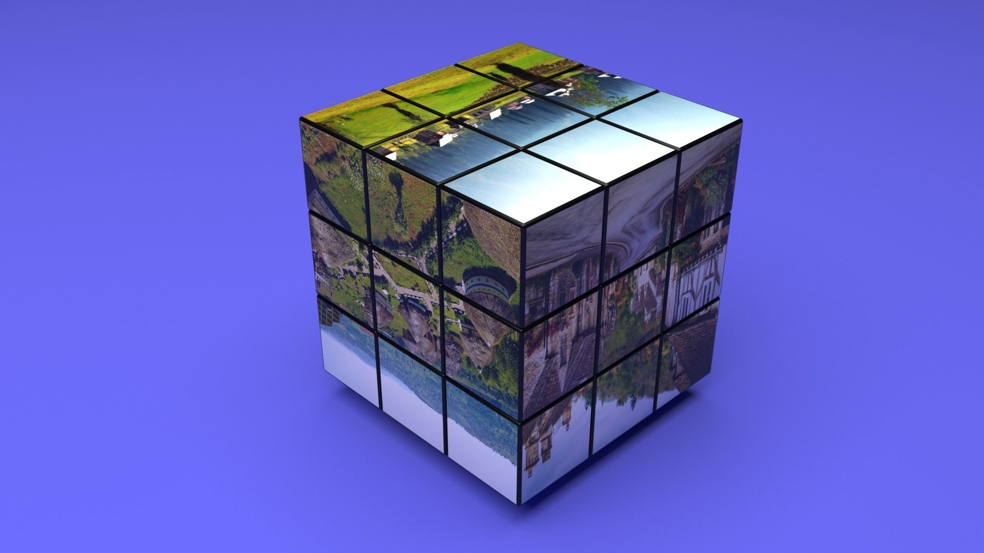 Rubiks Cubes Set With Pictures 3D model_35