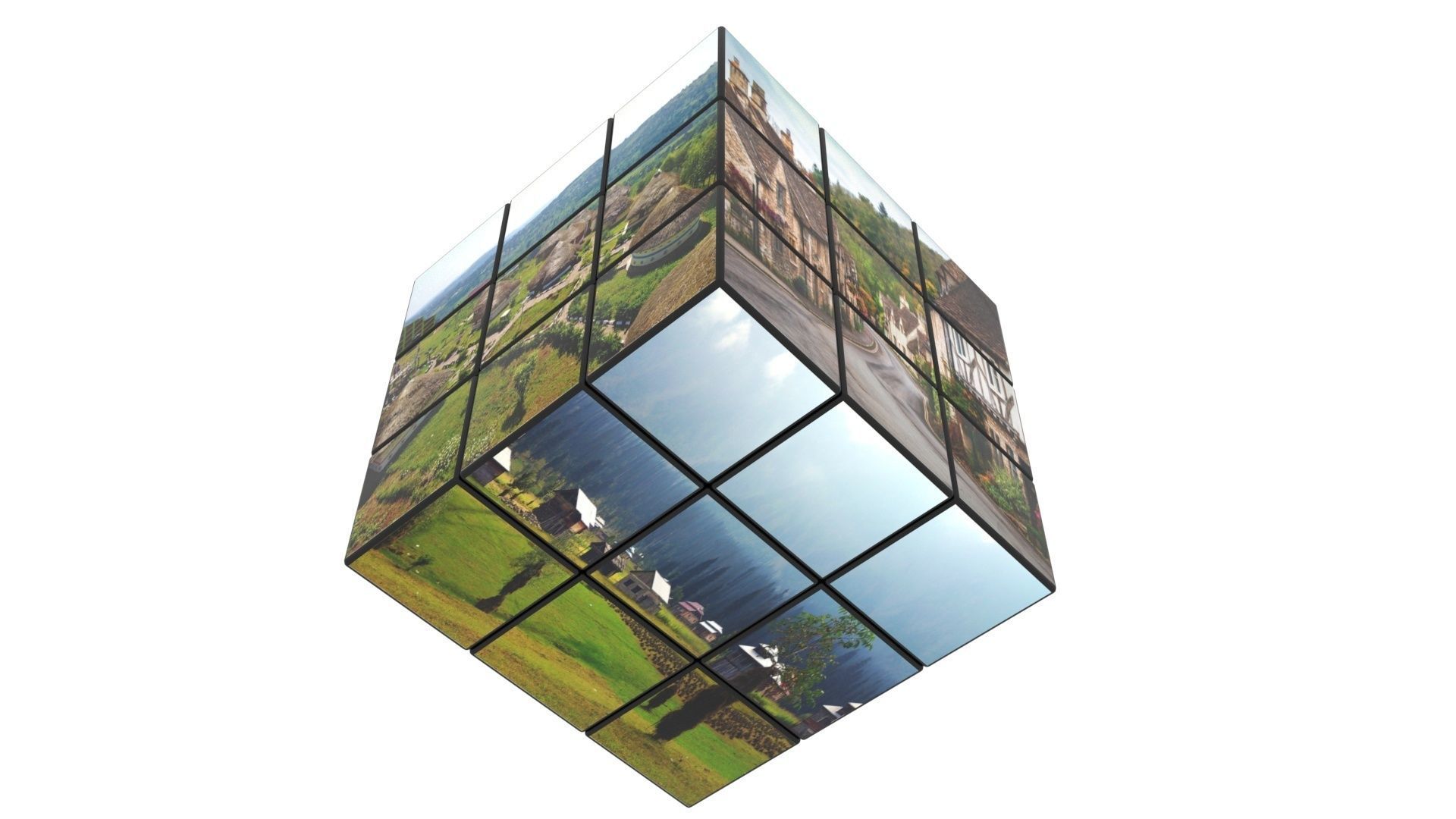 Rubiks Cubes Set With Pictures 3D model_16