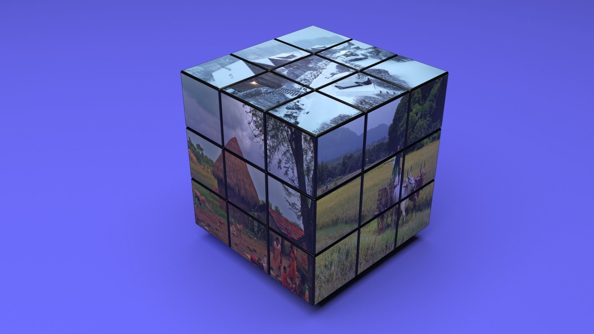 Rubiks Cubes Set With Pictures 3D model_34