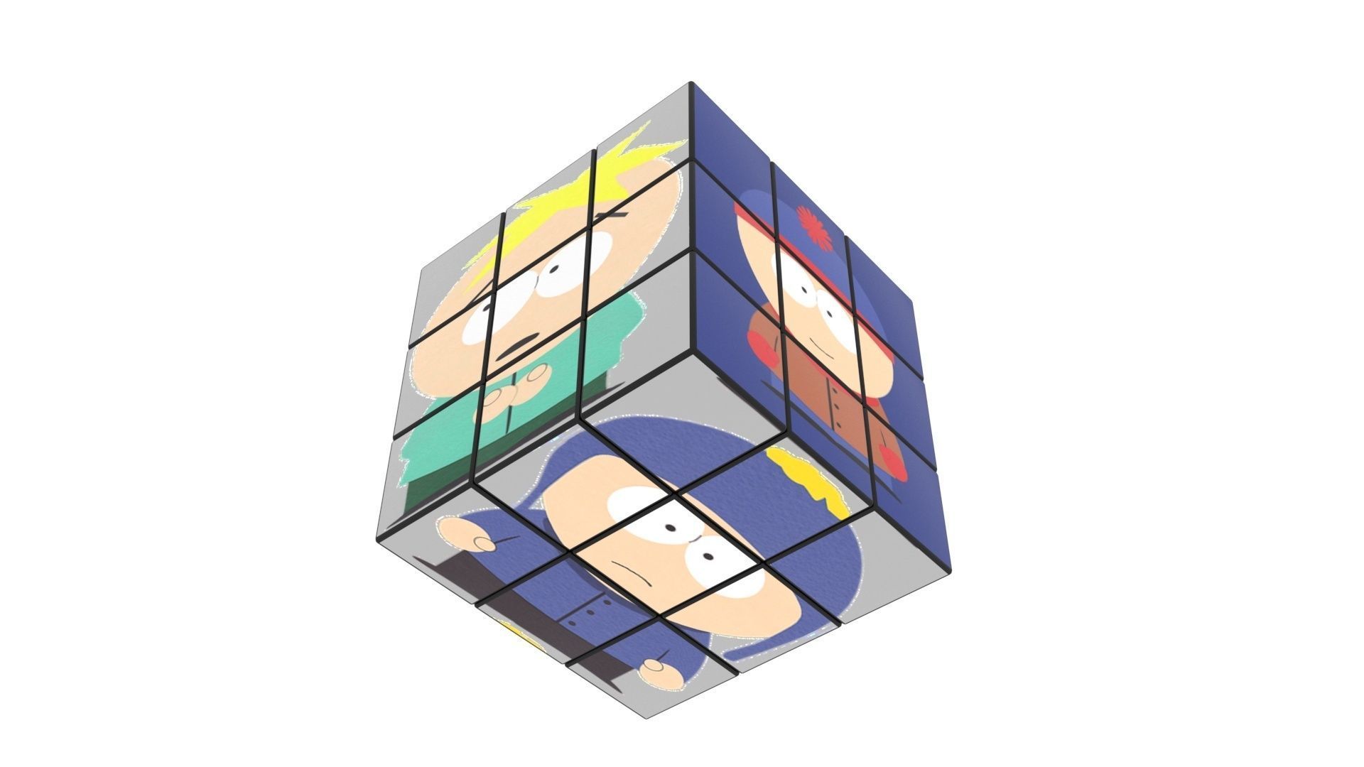 Rubiks Cubes Set With Pictures 3D model_8