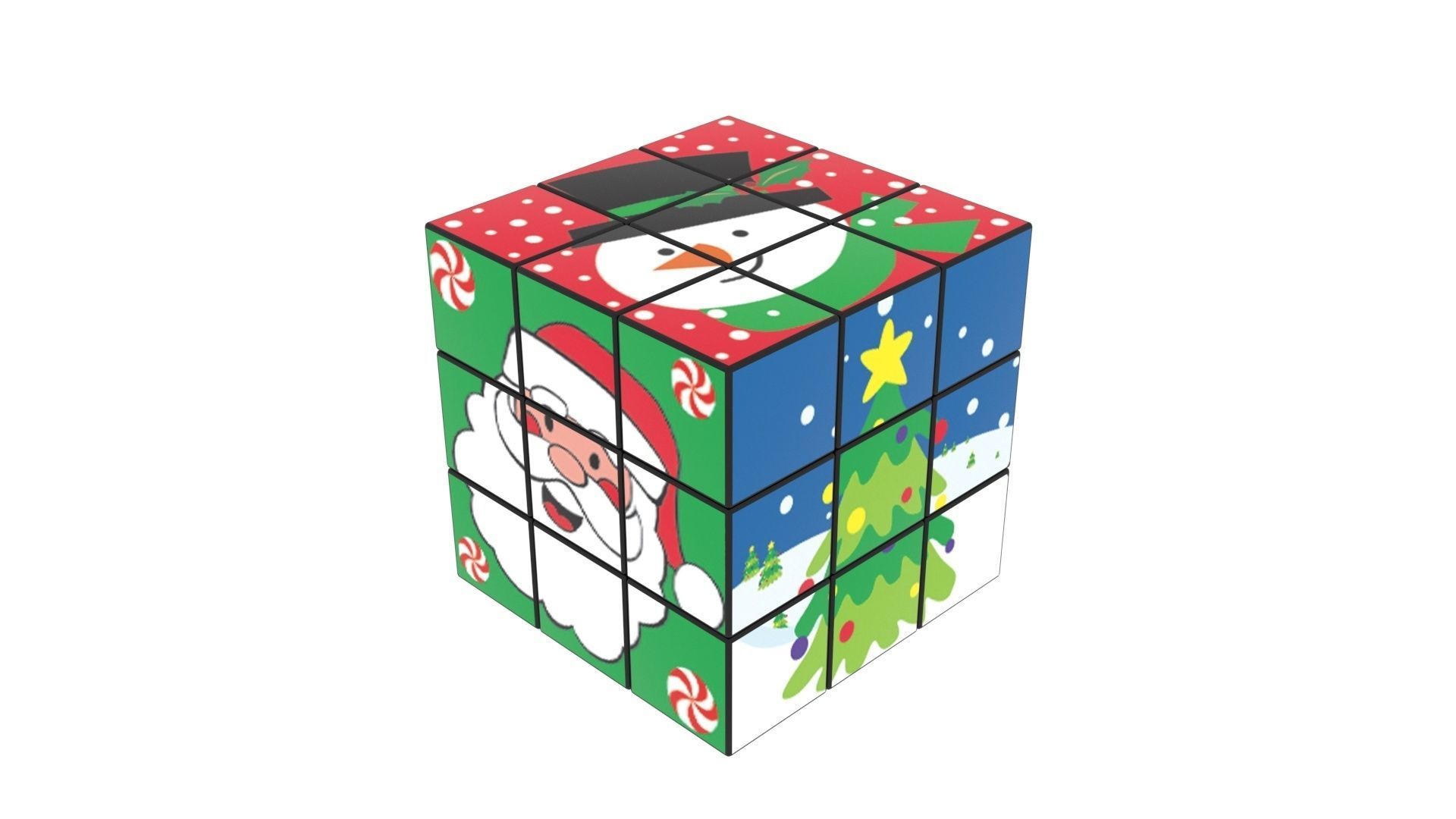 Rubiks Cubes Set With Pictures 3D model_11